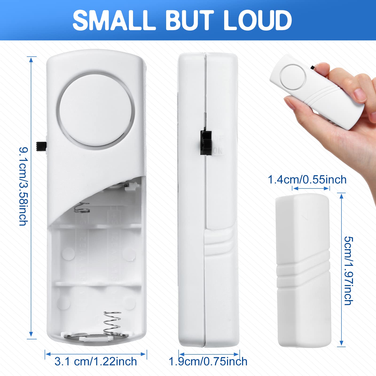 24 Pcs Door Window Alarm For Home Security Door Security Alarm Bulk Wireless Door Window Alarm Sensors Anti Theft Window Securit