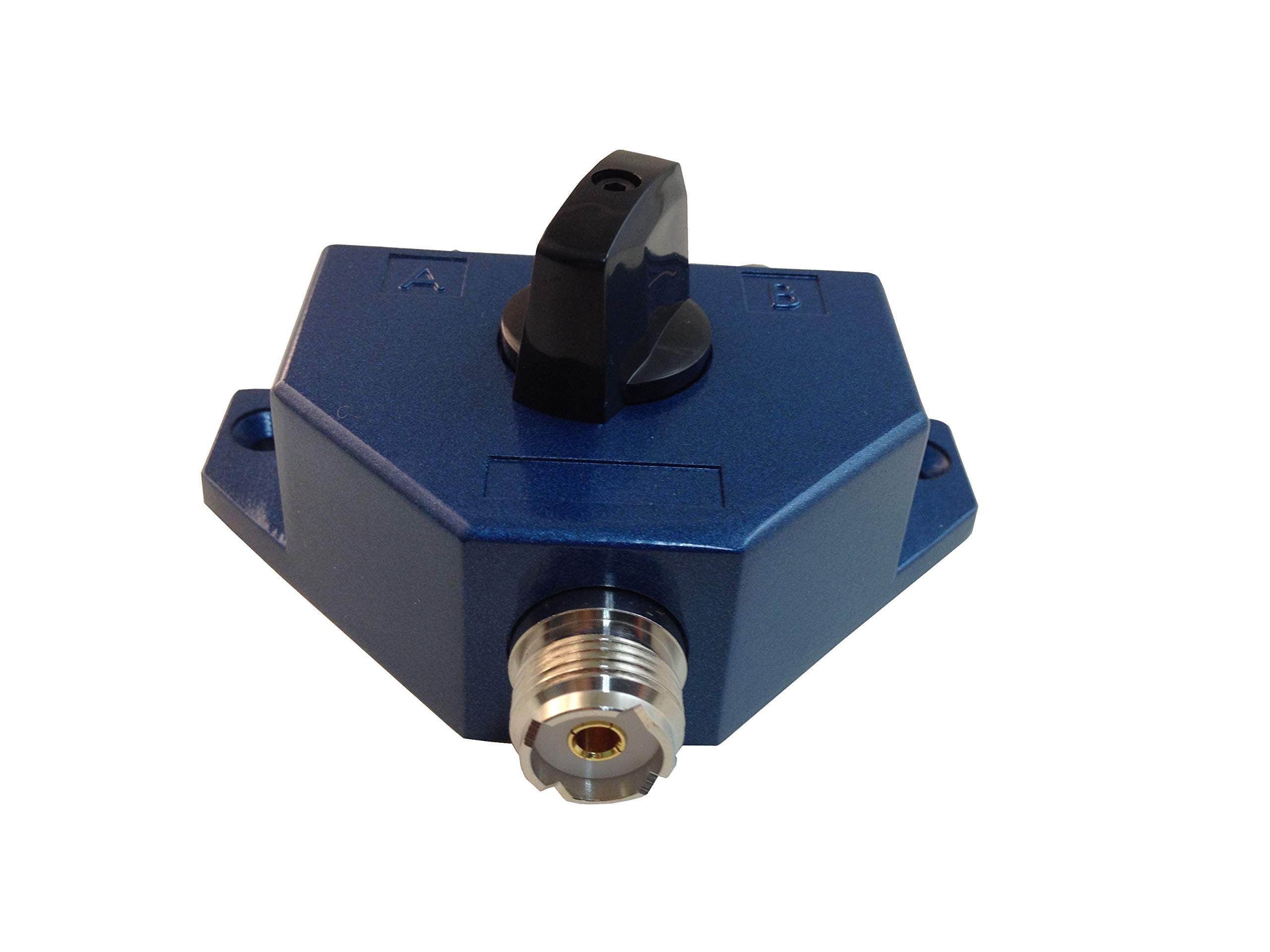 Anteenna Tw 102Blue 2 Position Coaxial Switch For 144/440Mhz Ham Cb Or Hf/Vhf/Uhf Radio Uhf Female (So 239) Connector Plated Ni