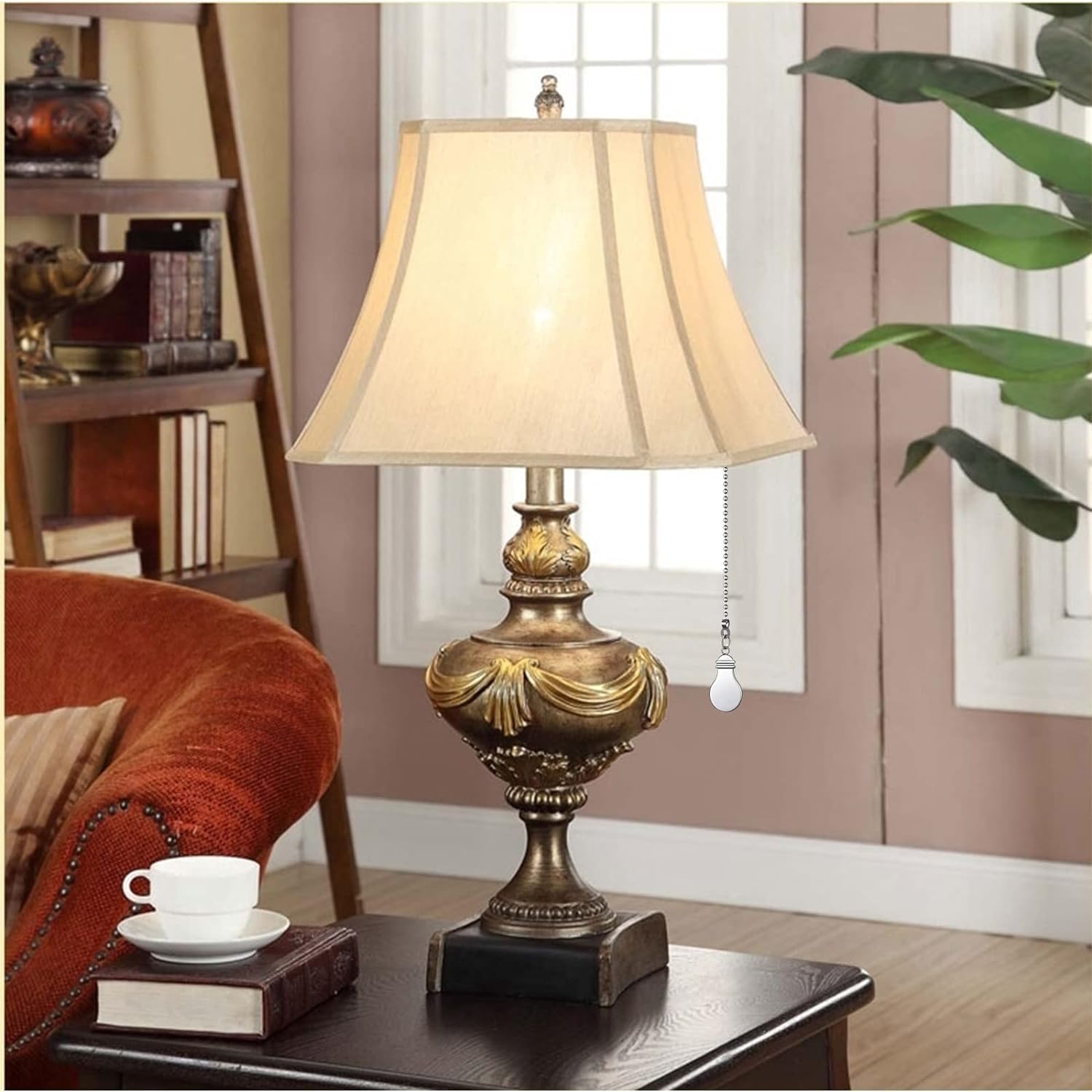 Sur Ciel 2Pcs Ceiling Fan Pull Chain, Fan Pull Chain Extension, Ceiling Fan Pull Chain Ornaments, Light Pull Chain Extension Wit