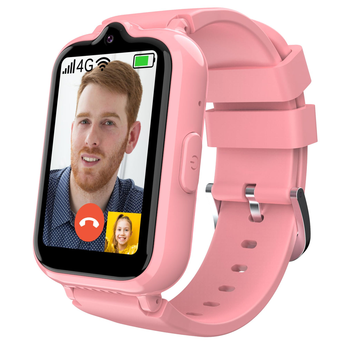 4G Kids Smart Watches Girls With Gps Tracker Phone Calling Video & Voice Chat, Wifi Touch Screen Kids Watches For Girls Ages 5 12 Sos Call Camera Alarm Clock Pedometer Birthday Gifts For Kids