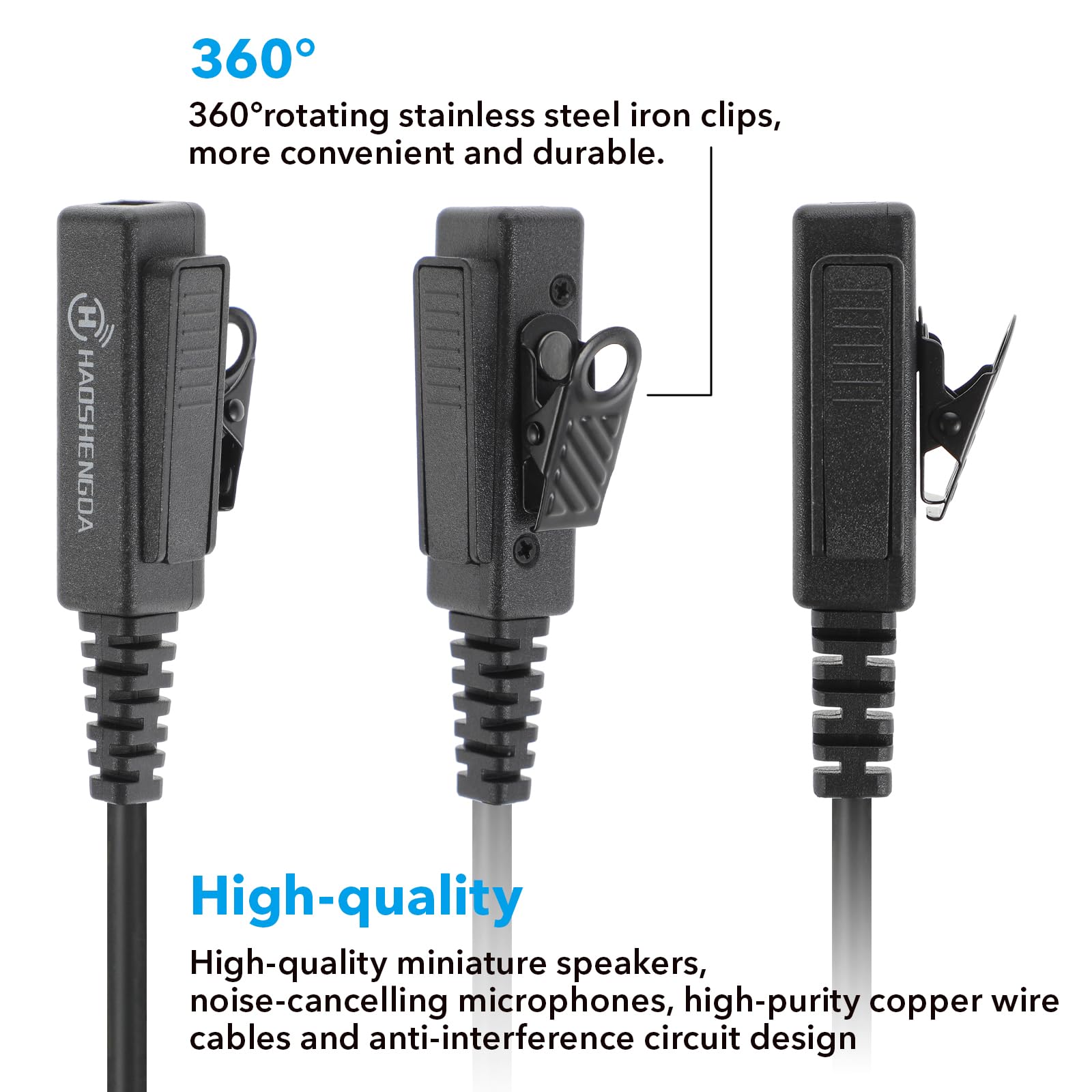 Radio Earpiece Walkie Talkie Earpiece With Mic Compatible For Kenwood Baofeng Retevis Samcom Btech Walkie Talkies Radios(Acousti