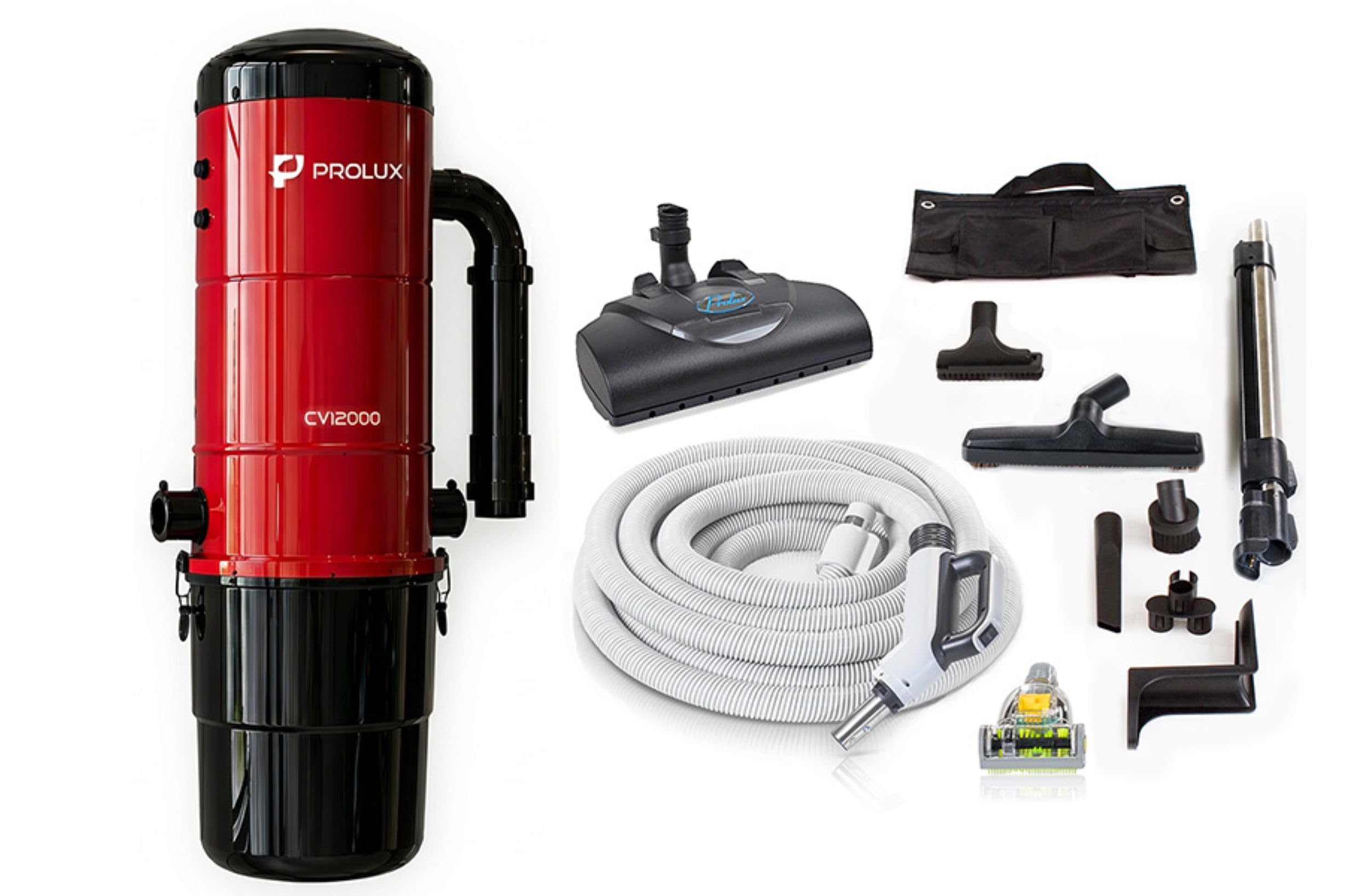 CV12000 Central Vacuum Cleaner System with Premium Power Nozzle Kit - 25 Year Service Promise, No Suction Loss Design, Made in N