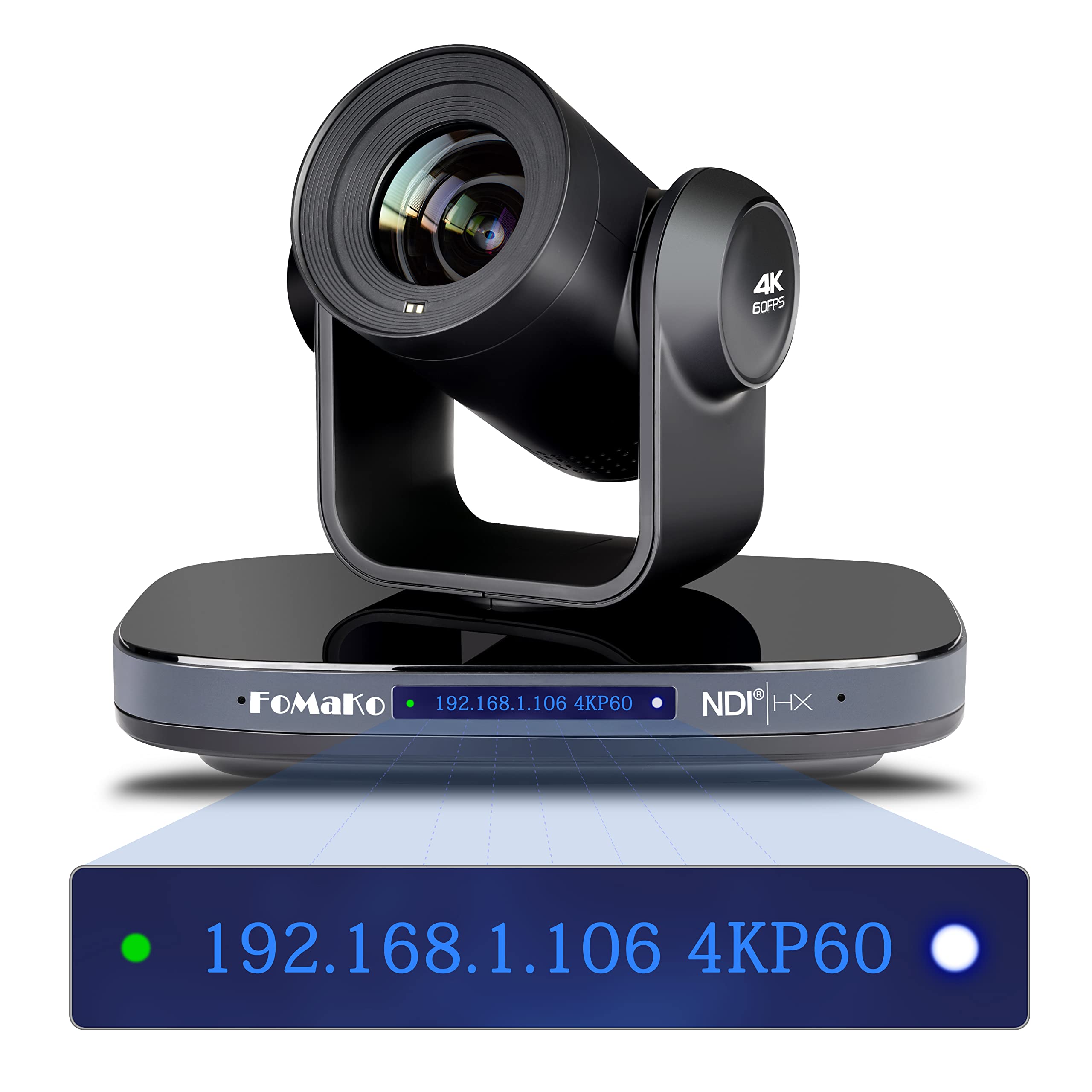 Fomako 4K Ndi Camera 60Fps 20X Optical Zoom, Ai Auto Tracking Ndi Ptz Camera, Usb3.0 3G Sdi Hdmi 4K Ptz Camera For Church Worshi