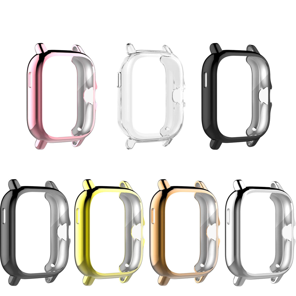 Chofit 7 Pack Case Compatible With Amazfit Gts 3/Gts 2/Gts 2E Protective Case All Around Tpu Anti Scratch Case Bumper Cover For