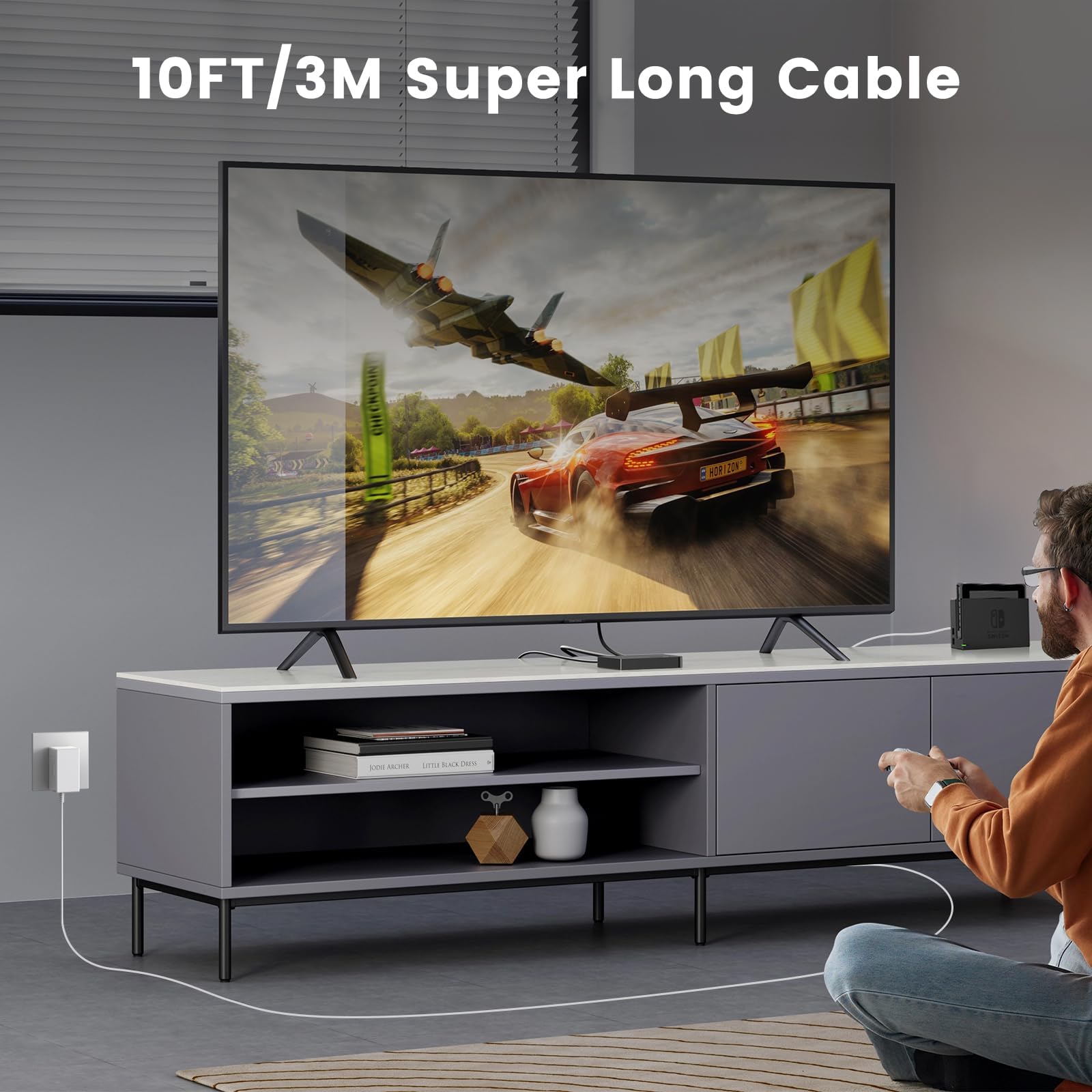 Yccsky 45W Charger For Game Console N-Intendo S-Witch, Ac Adapter For N-Intendo S-Witch - Fast Charger With 10Ft Usb C Cable 15V