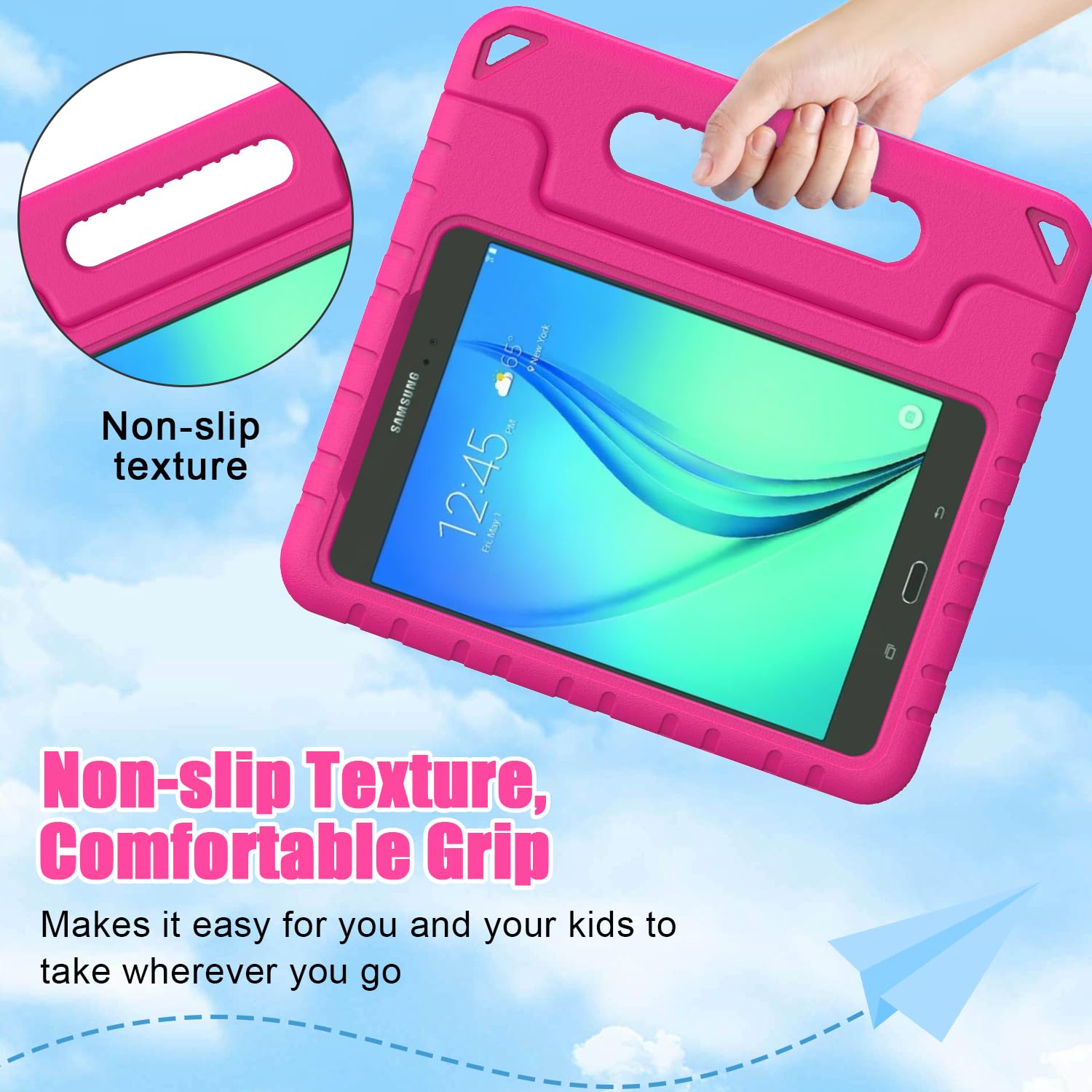 Bmouo Kids Case For Galaxy Tab A 8.0 (2015) Sm T350   Shockproof Light Weight Handle Stand Kids Case For Galaxy Tab A 8.0 Inch 2