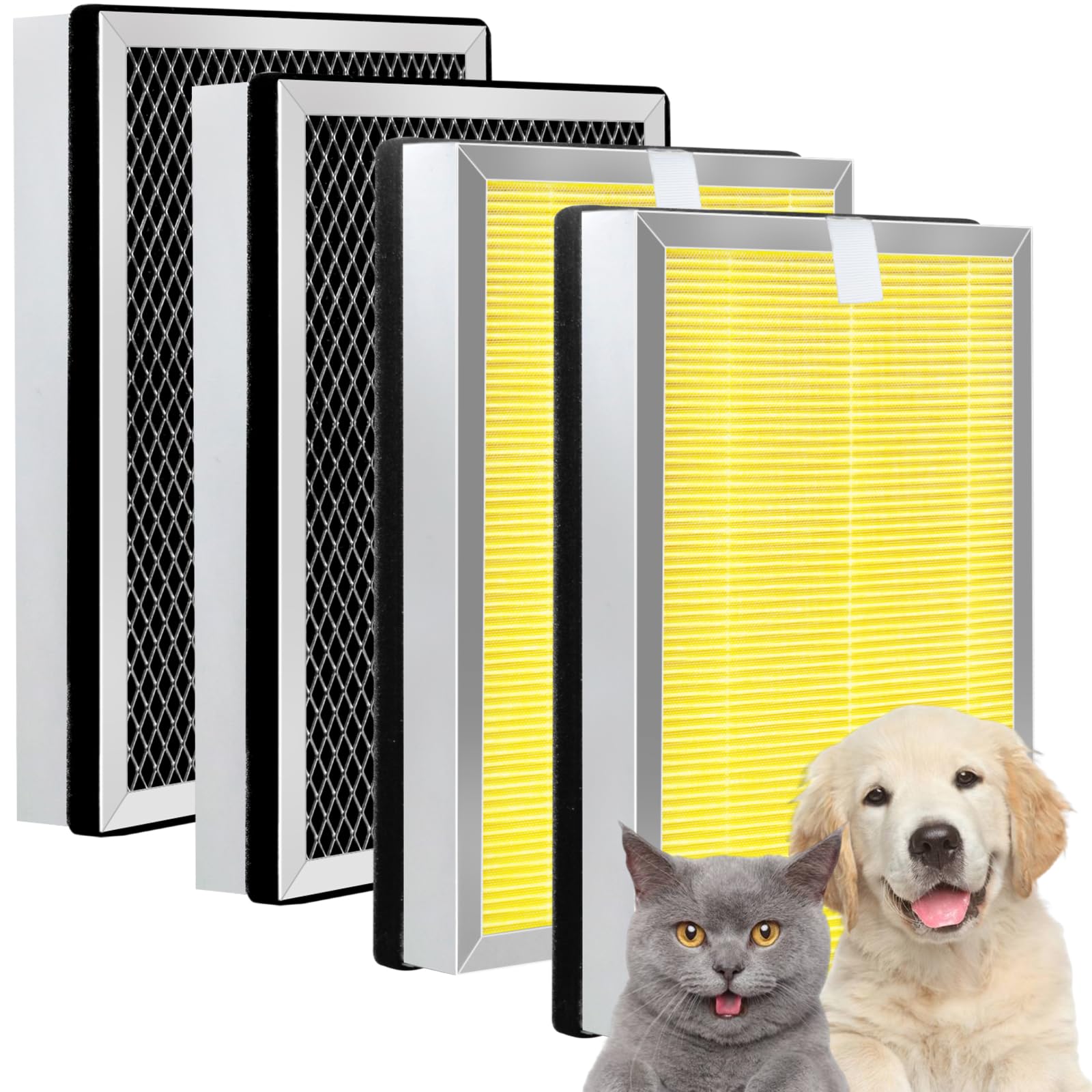 25 Pet Replacement Filter Compatible With Ma Series Air Purifier 25 S1/W1/B1,3 In 1 Stage With Pre Filter,H13 True Hepa,And Acti