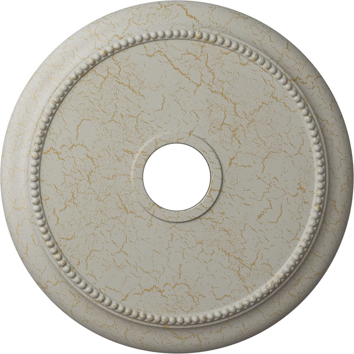Ekena Millwork CM24CRPCC - 24 1/8OD x 4 3/8ID x 2 1/4P Crendon Ceiling Medallion (Fits Canopies up to 4 3/8) - Ceiling Medallion