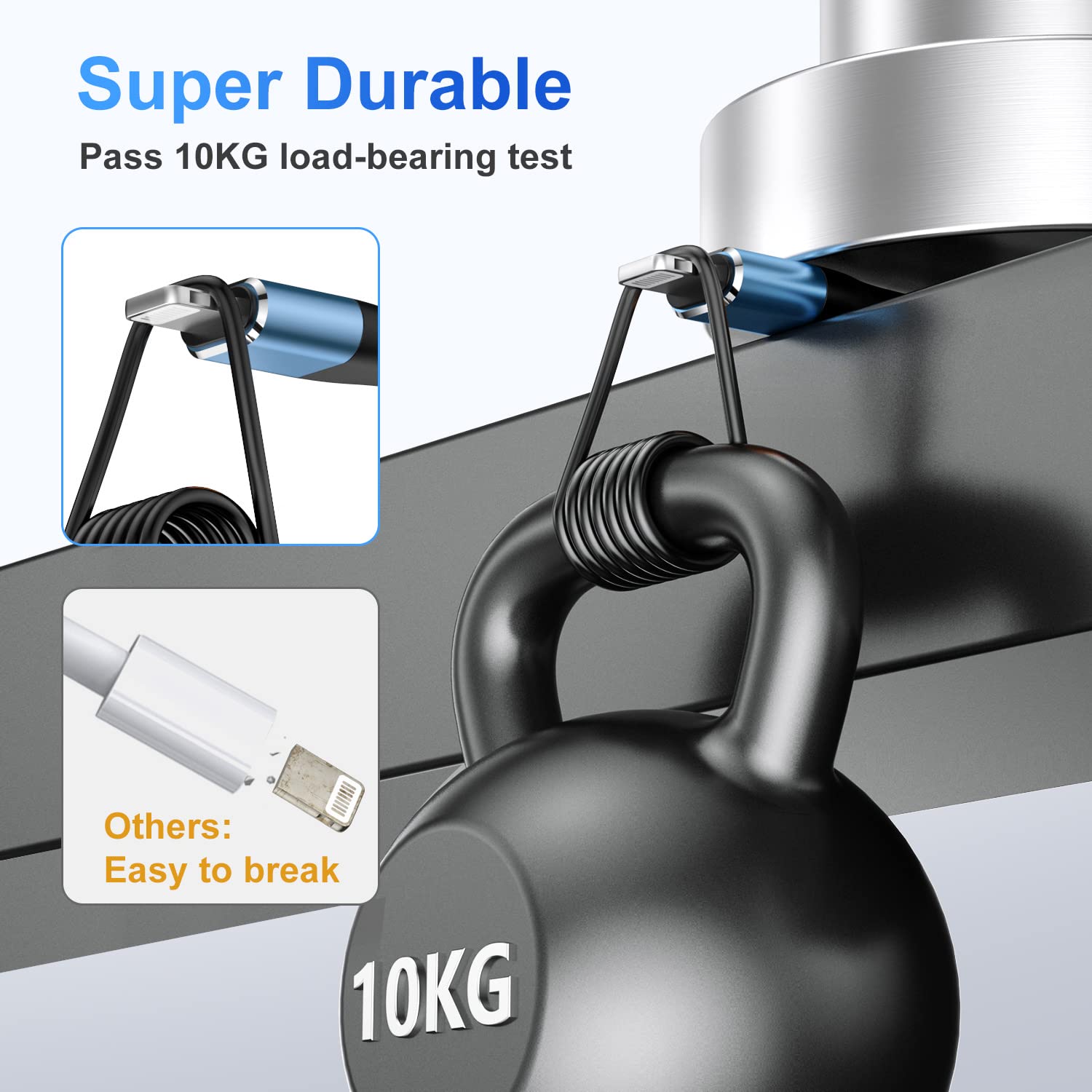 Durcord 4Pack Lightning Cable - MFi Certified iPhone Charger Cord, Fast Charging, 1.5/3/6ft, Compatible with iPhone 13/12/11/XS