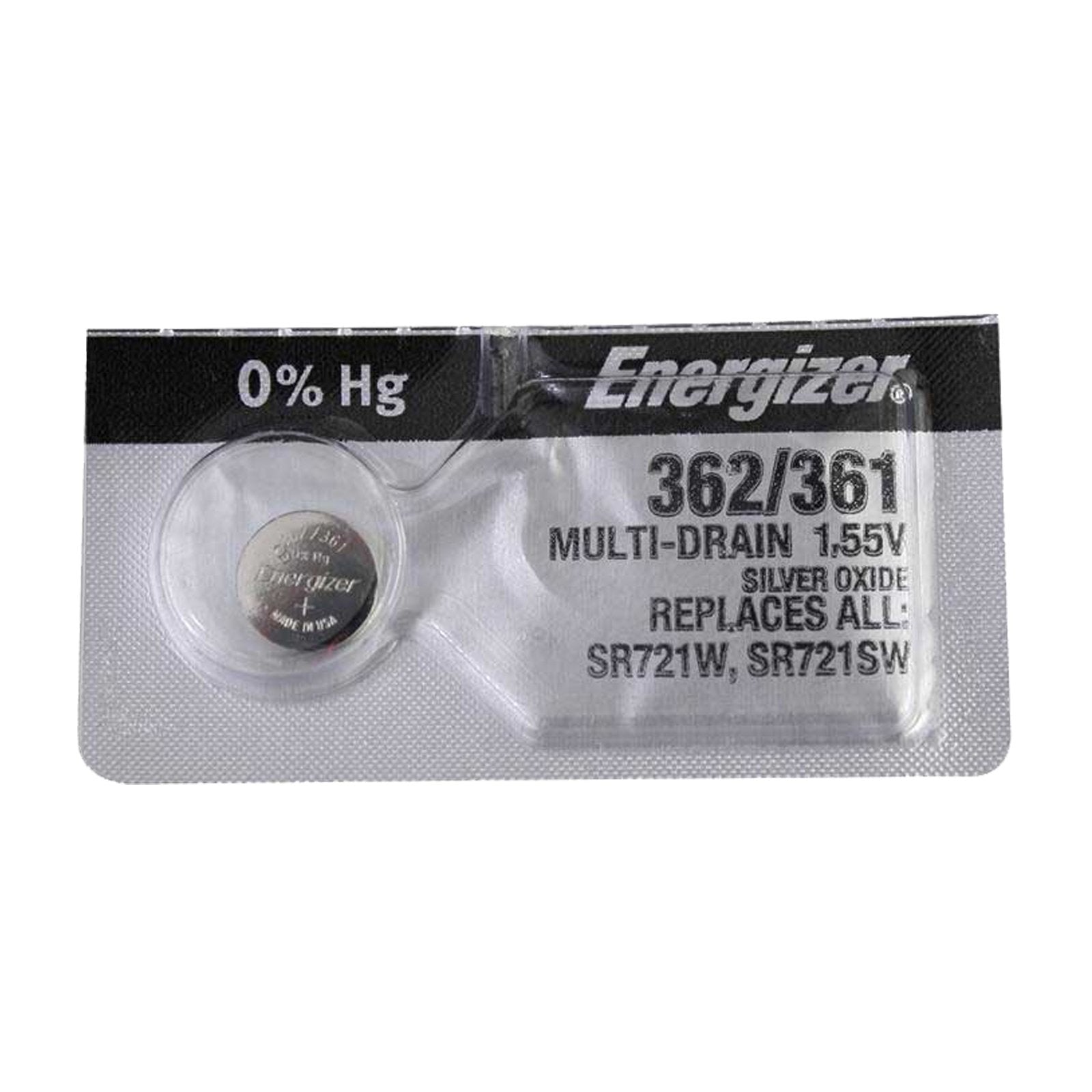 Energizer 361 362 Silver Oxide Watch Batteries Sr721Sw Sr58