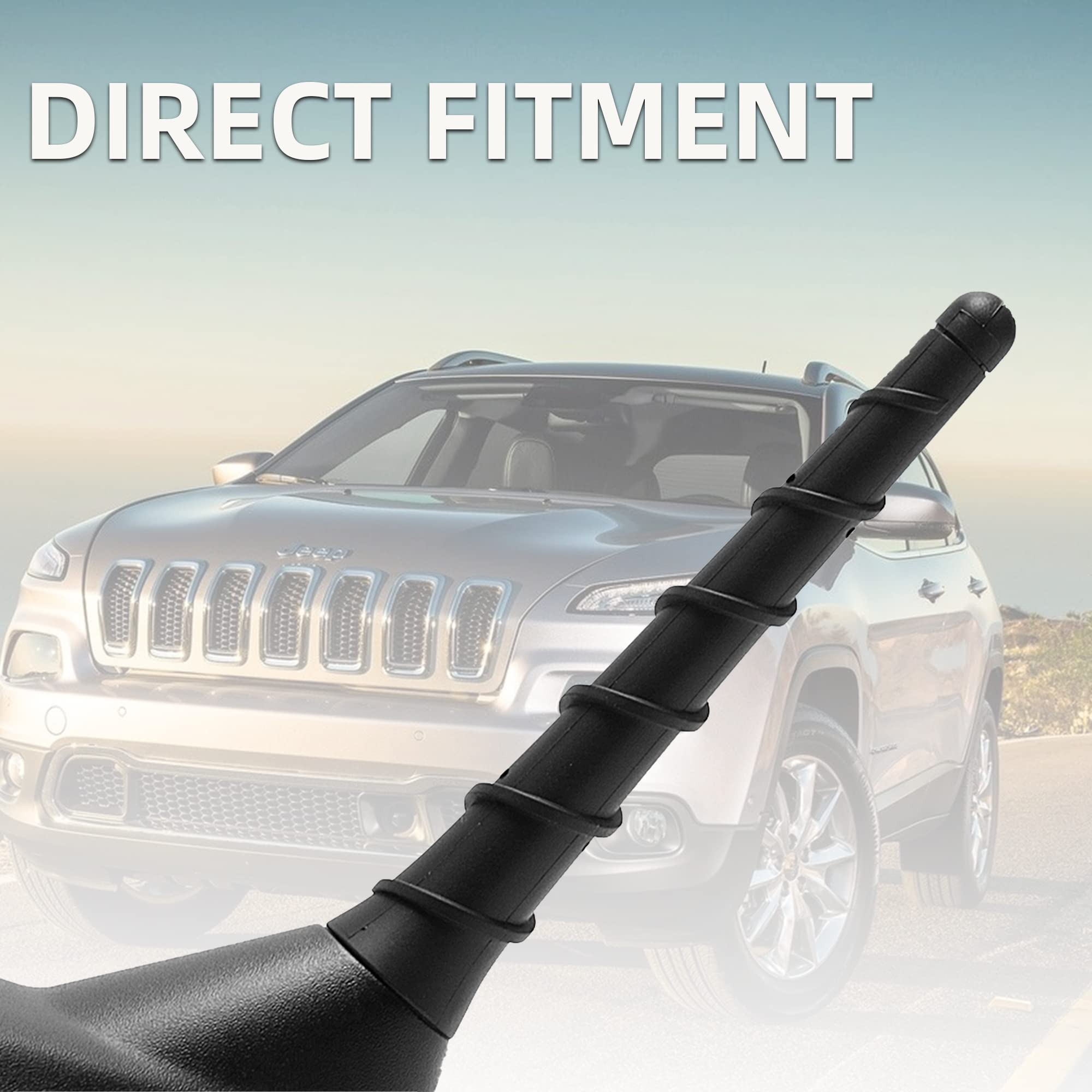 Basiker Stubby Antenna Fits 2011 2023 Cherokee, Grand Cherokee, Jeep Renegade, Compass, Dodge Journey, Avenger, Durango, Dart, C