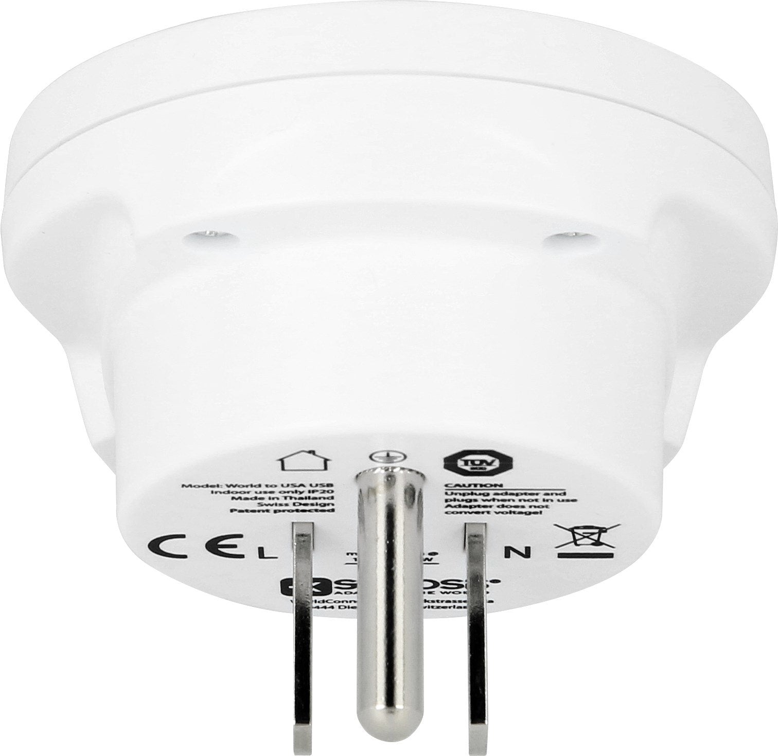 Skross World To Usa Usb Travel Adaptor, White