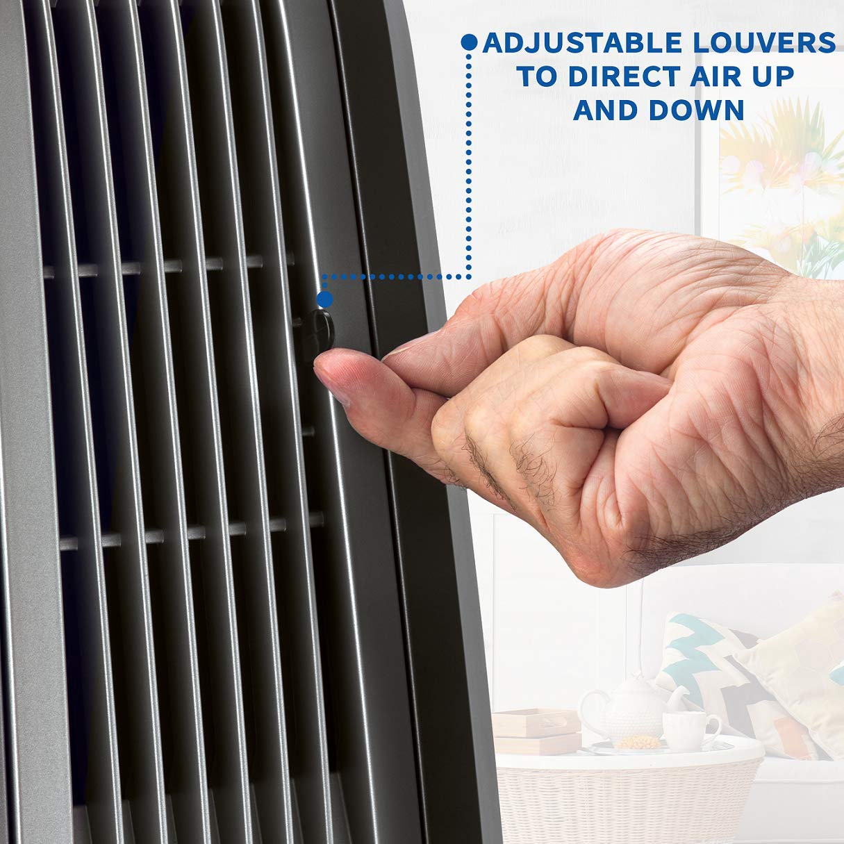 Lasko Oscillating High Velocity Fan, 3 Speeds, Handle, For Bedroom, Living Room And Home, 30, Gray, 4924