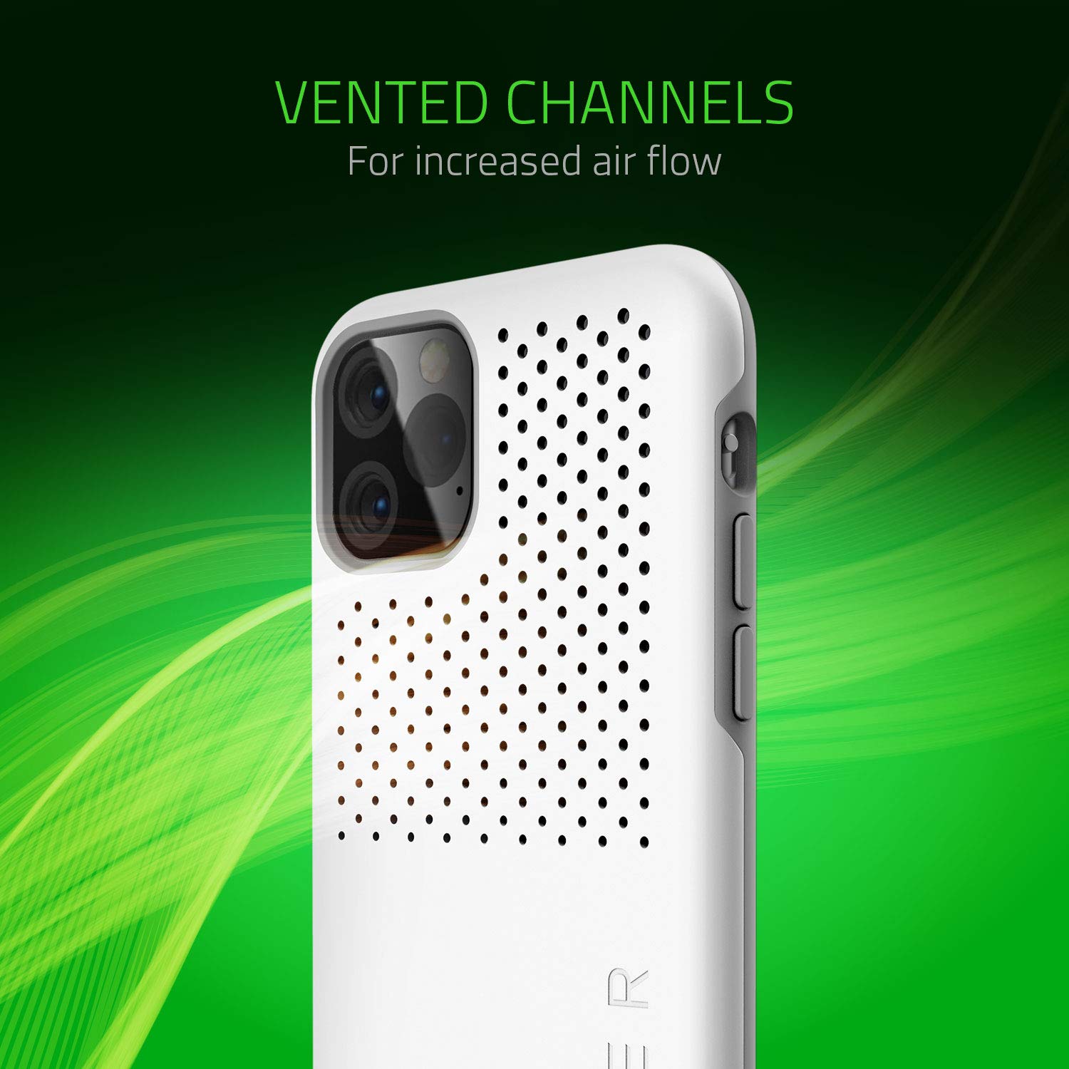Razer Arctech Pro For Iphone 11 Pro Max Case: Thermaphene & Venting Performance Cooling - Wireless Charging Compatible - Drop-Te