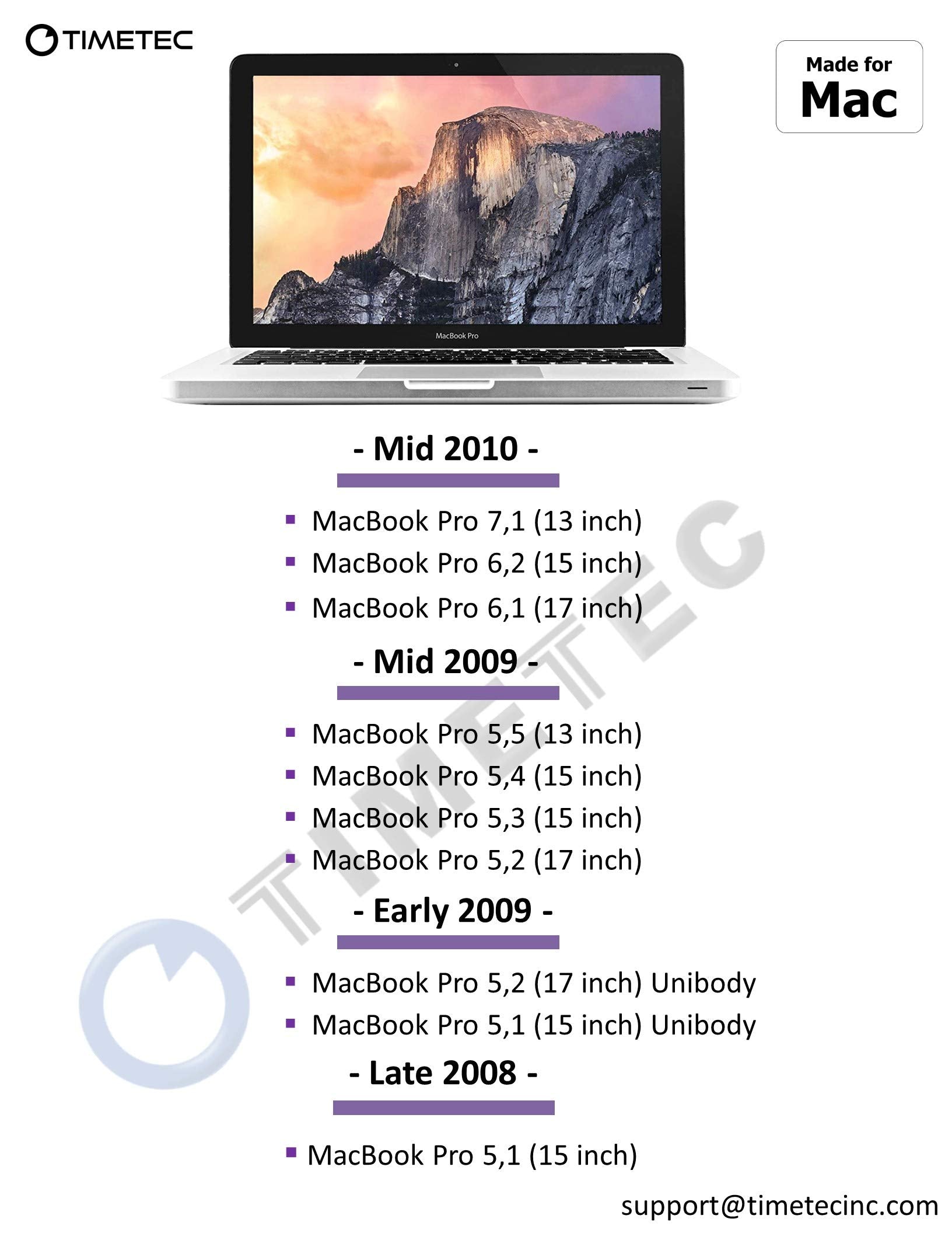 Timetec 4Gb Compatible For Apple Ddr3 1067Mhz / 1066Mhz Pc3 8500 Cl7 Dual Rank For Mac Book, Mac Book Pro, Imac, Mac Mini (Late