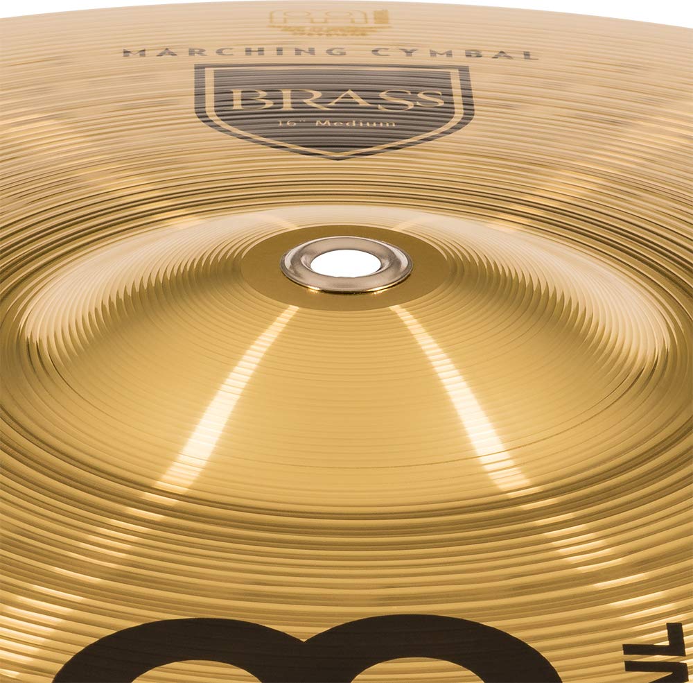 Meinl 16    Marching Cymbal Pair With Straps   Brass Alloy Traditional Finish   Made In Germany, 2 Year Warranty (Ma Br 16M)