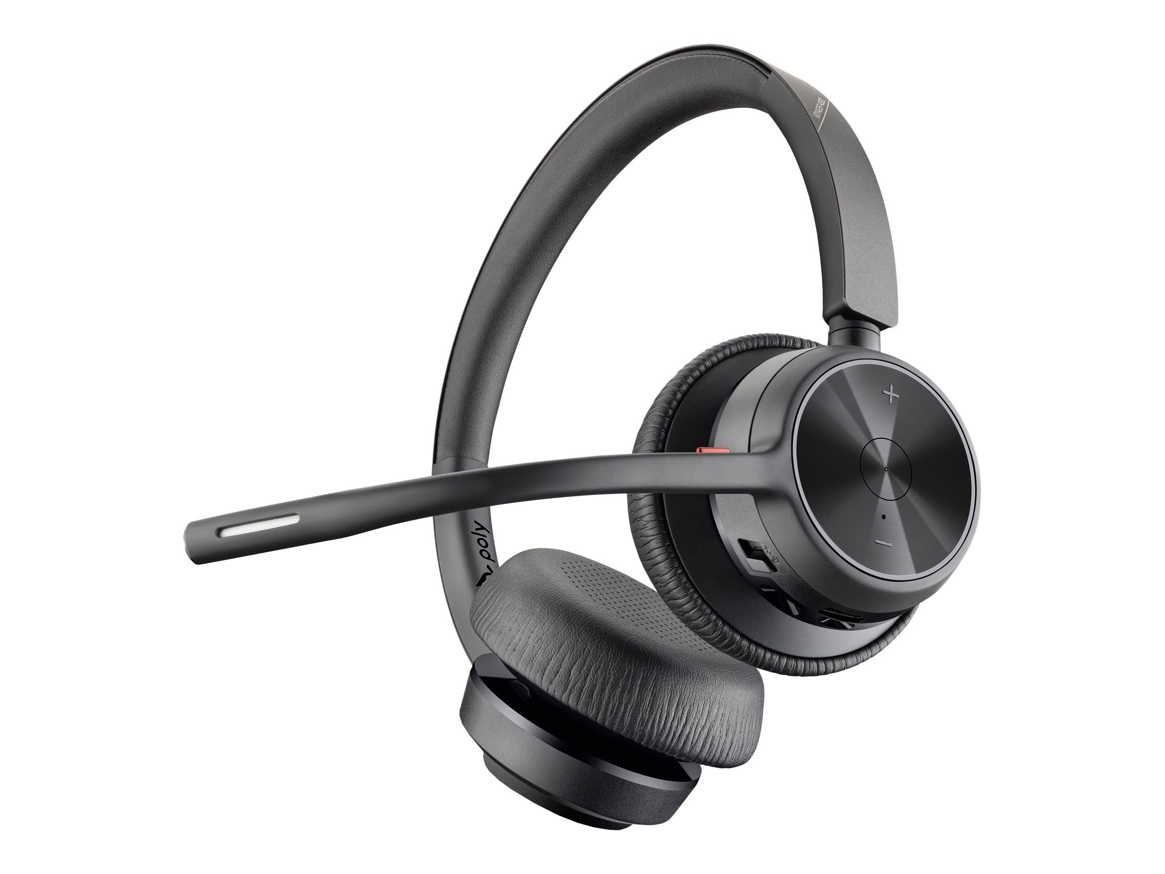 Poly - Voyager 4320 UC Wireless Headset + Charge Stand (Plantronics) - Headphones with Boom Mic - Connect to PC/Mac via USB-A Bl