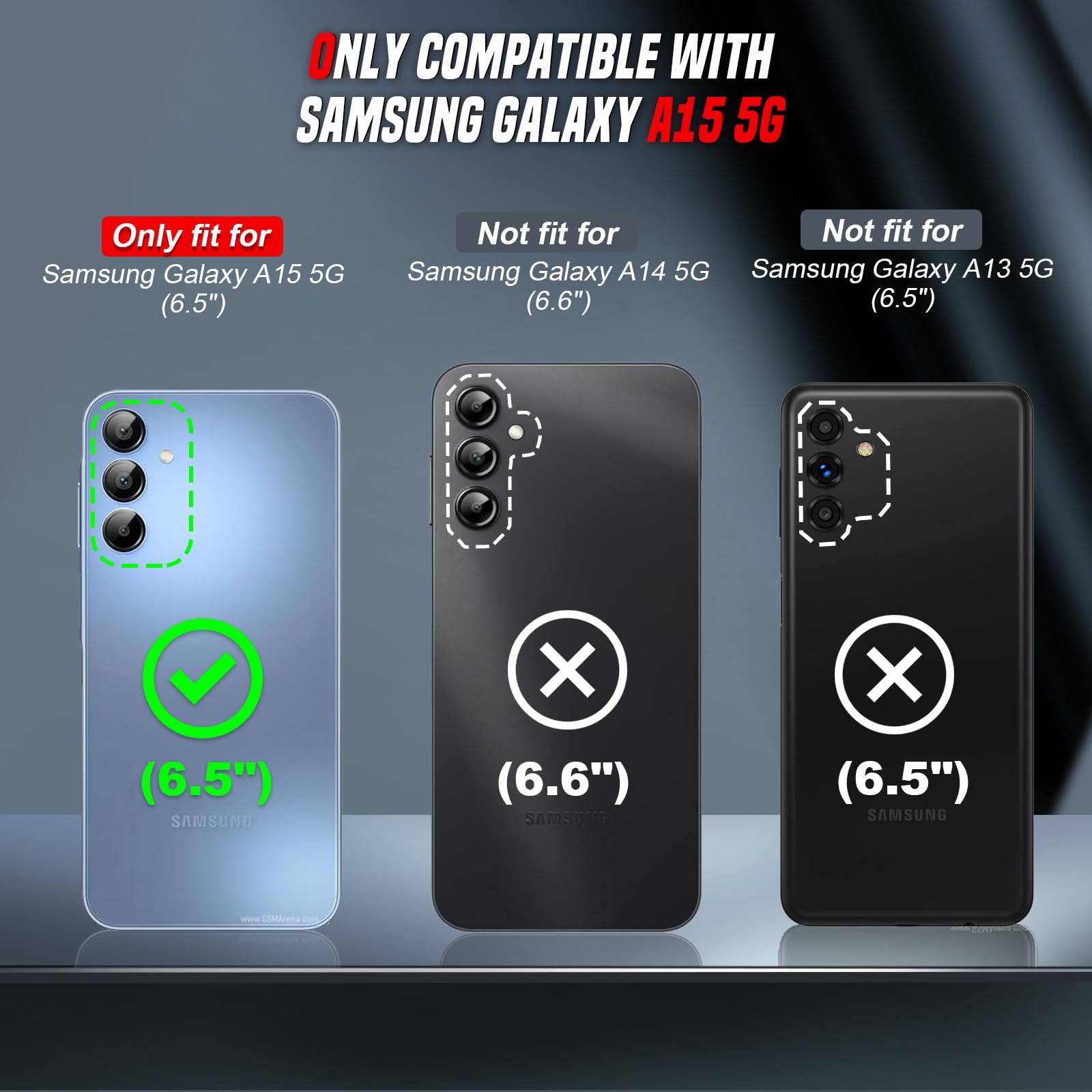 Leyi Compatible For Samsung A15 5G Phone Case: A15 5G Screen Protector With Galaxy A15 Case, Magnetic Rotatable Kickstand, Heavy