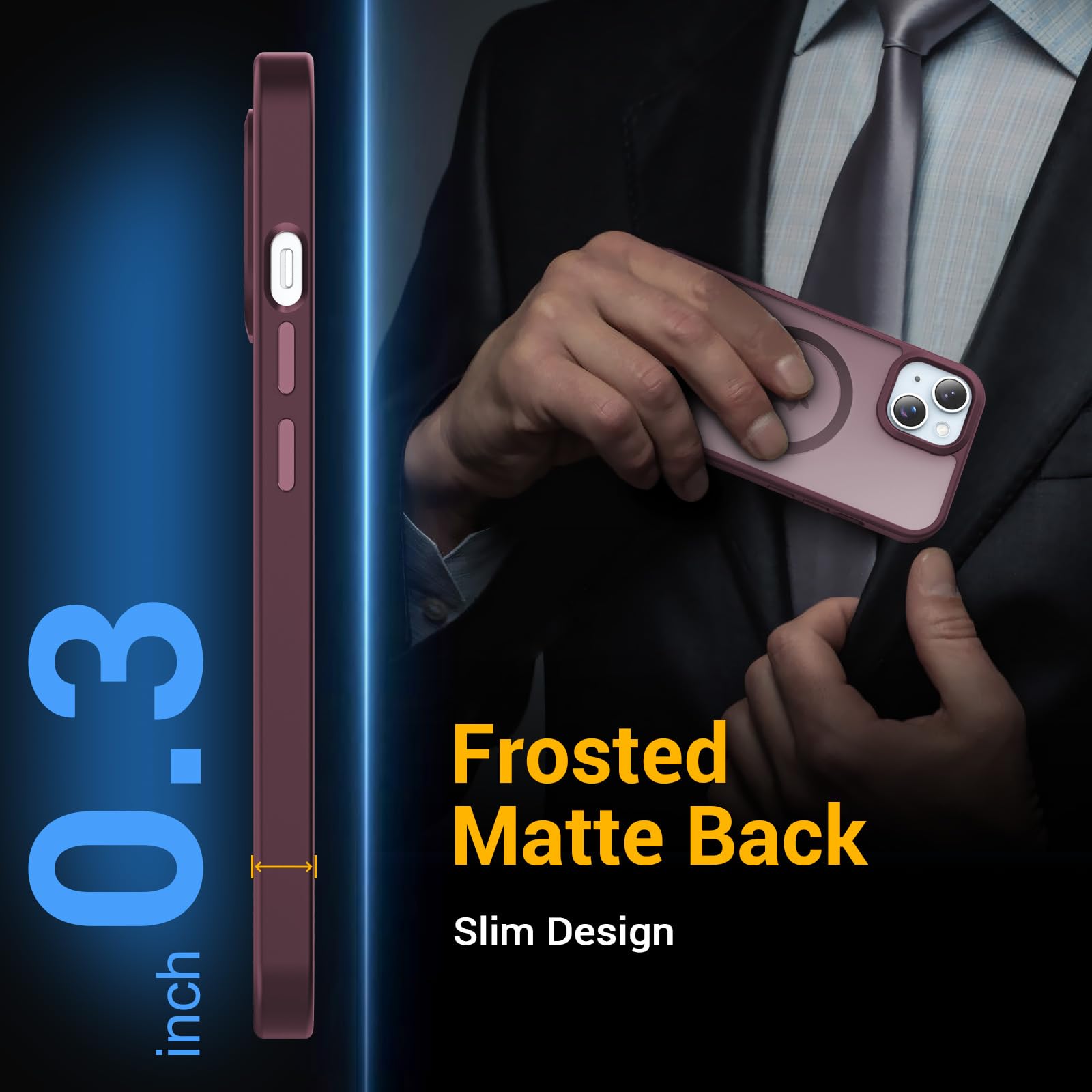 Jaroco For Iphone 13 Case/Iphone 14 Case [Compatible With Magsafe] [Military Grade Drop Protection] [Anti Fingerprint] [Anti Scr