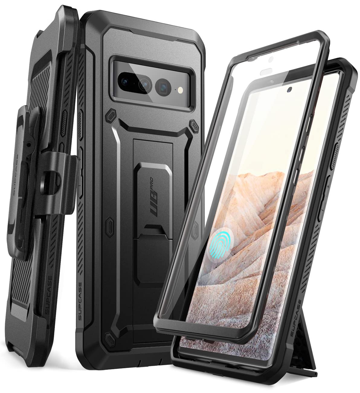 SUPCASE Unicorn Beetle Pro Series Case for Google Pixel 7 Pro (2022 Release), Full-Body Rugged Belt-Clip & Kickstand Case with B