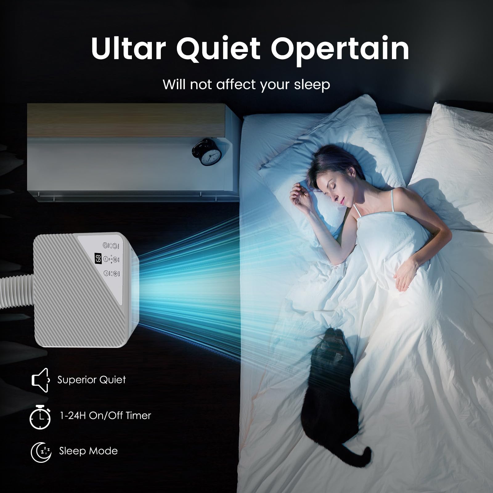 Portable Air Conditioners 8000 Btu With Remote Control, Cools Room Up To 350+ Sq.Ft, 3-In-1 Quiet Portable Ac Unit With Dehumidi