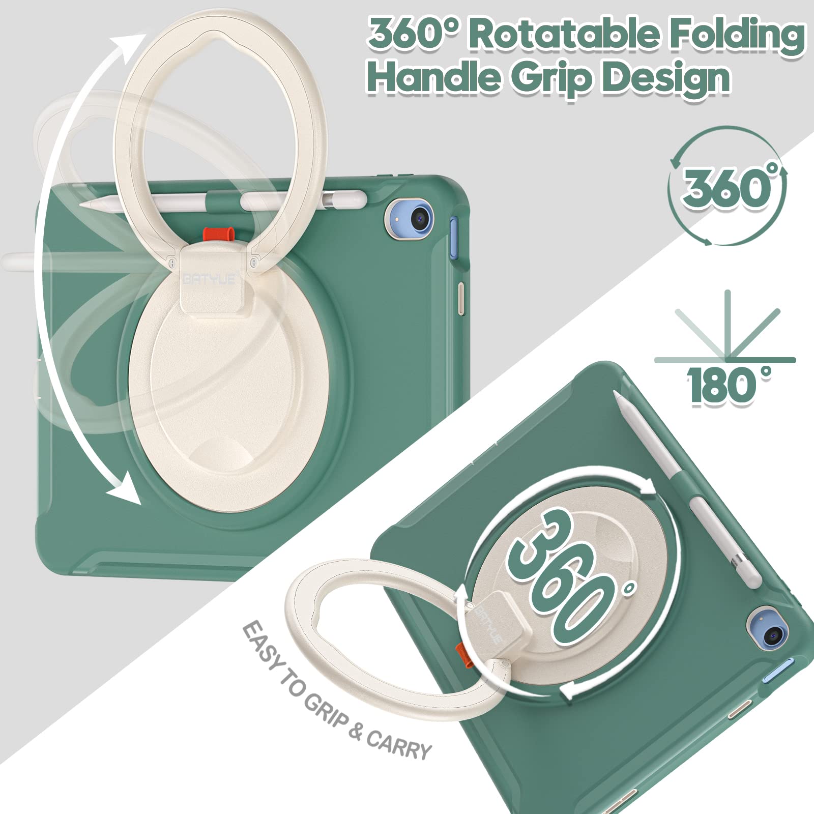 Batyue Ipad 10Th Generation Case   Rugged Shockproof Protection Cover For 2022 10.9 Inch Ipad (10Th Generation) With Screen Prot