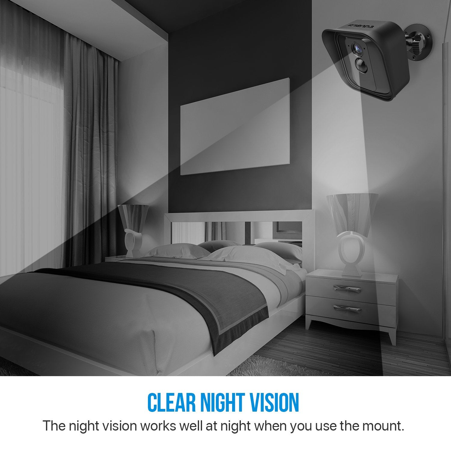 Frienda Black 360 Degree Adjustable Wall Mount Bracket And Silicone Protective Skin For Blink Xt Indoor Outdoor Security Camera(1,Black)