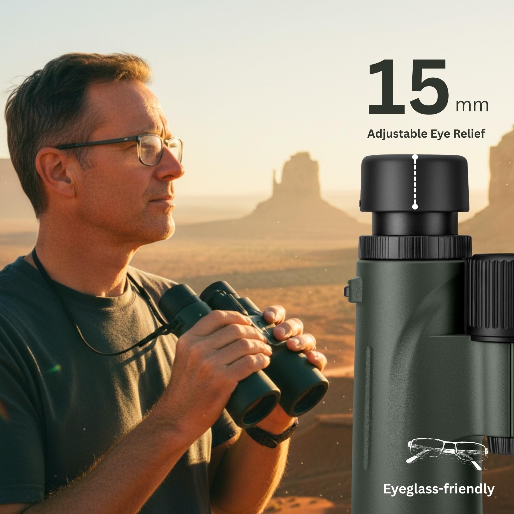 Hontry 8X42 Hd Binoculars, Ipx6 Completely Waterproof Binoculars For All Outdoor Activities, Weathers And Seasons