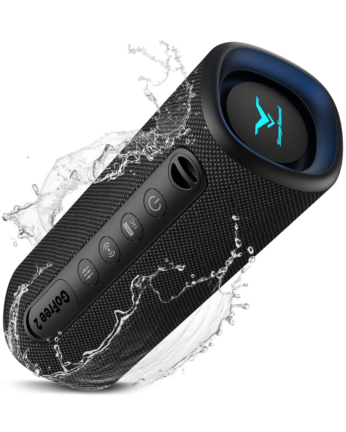 StageSound Portable Bluetooth Speaker, IP67 Waterproof, Dustproof, Black