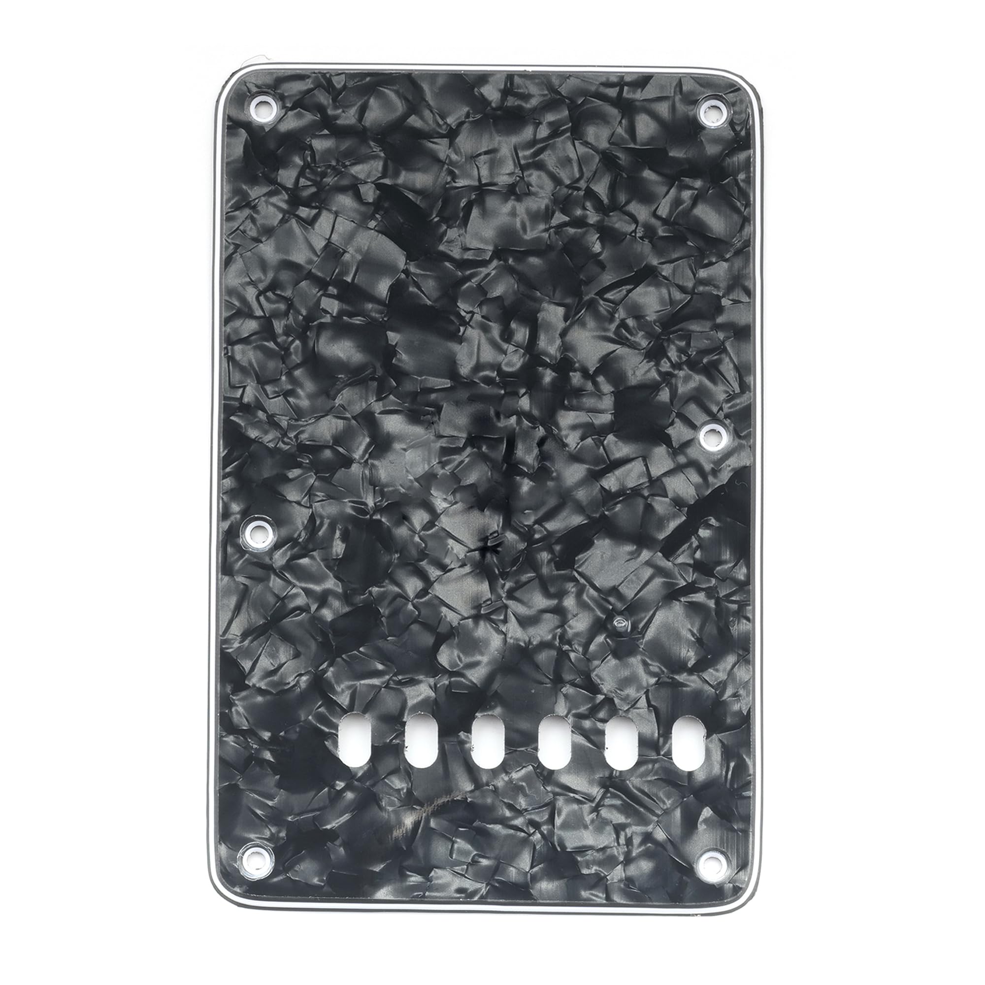 Musiclily 6 Hole Strat Back Plate Tremolo Cavity Cover Vintage Style Backplate For Fender Us/Mexico Made Standard Stratocaster M