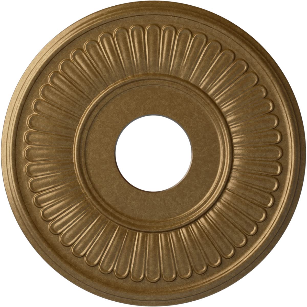 Ekena Millwork CM15BEPAS 15-3/4 x 3-7/8 x 3/4 Berkshire Ceiling Medallion, Pale Gold