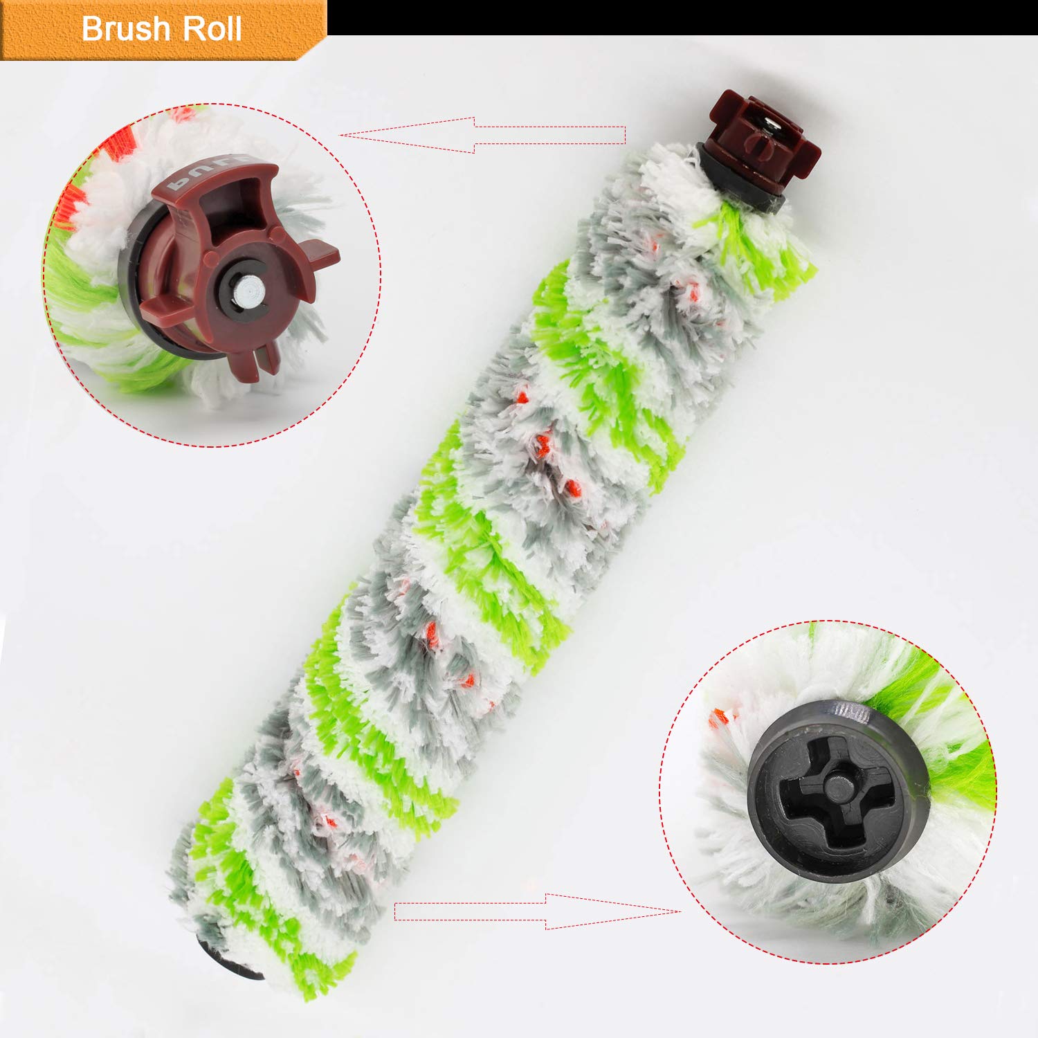 Smilyan Replacement Parts For Bissell Crosswave Pet Pro 2306A & Crosswave 1785 Series, 2 Pack 2460 Multi Surface Pet Pro Brush R