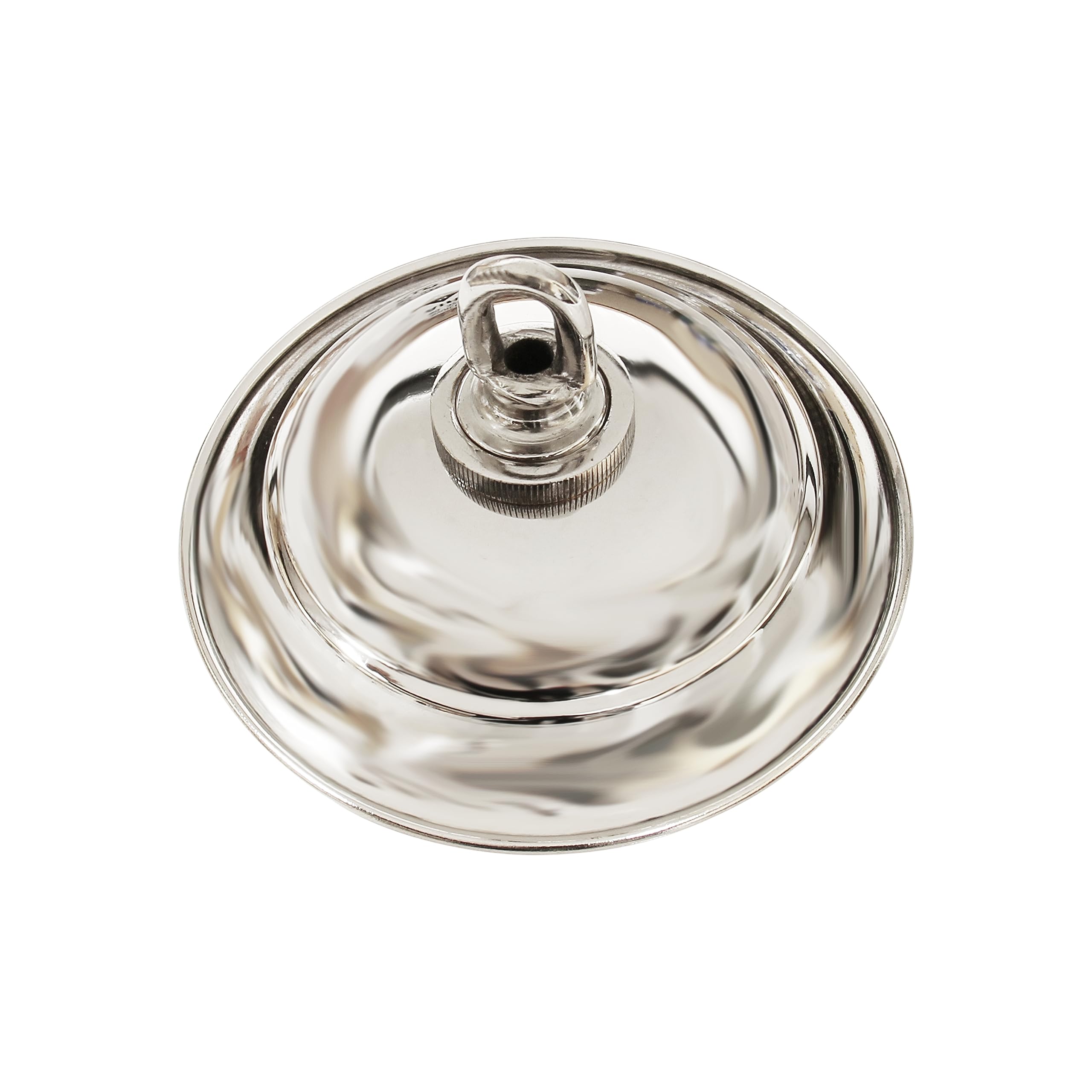 RCH Hardware CN-BR05-120 Brass Traditional Round Ceiling Canopy, 4.7 Inch, Polished Nickel