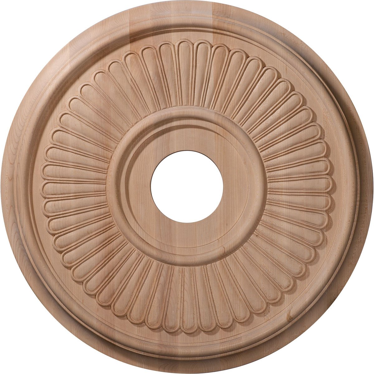Ekena Millwork 16''Od X 3 7/8''Id X 1 1/8''P Carved Berkshire Ceiling Medallion, Red Oak (Fits Canopies Up To 5 1/4'')