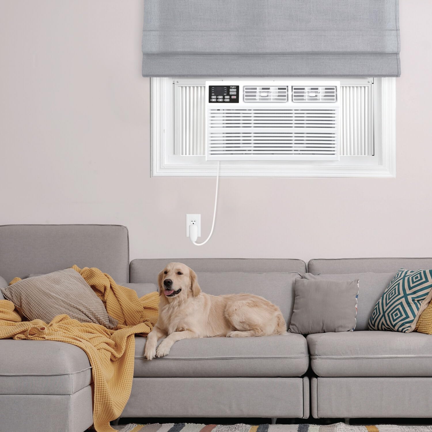 Whirlpool Whhw182Bw 18,000 230V Air Conditioner With Supplemental Heat, Window Mounted Ac Unit With Heater For Apartment, Living