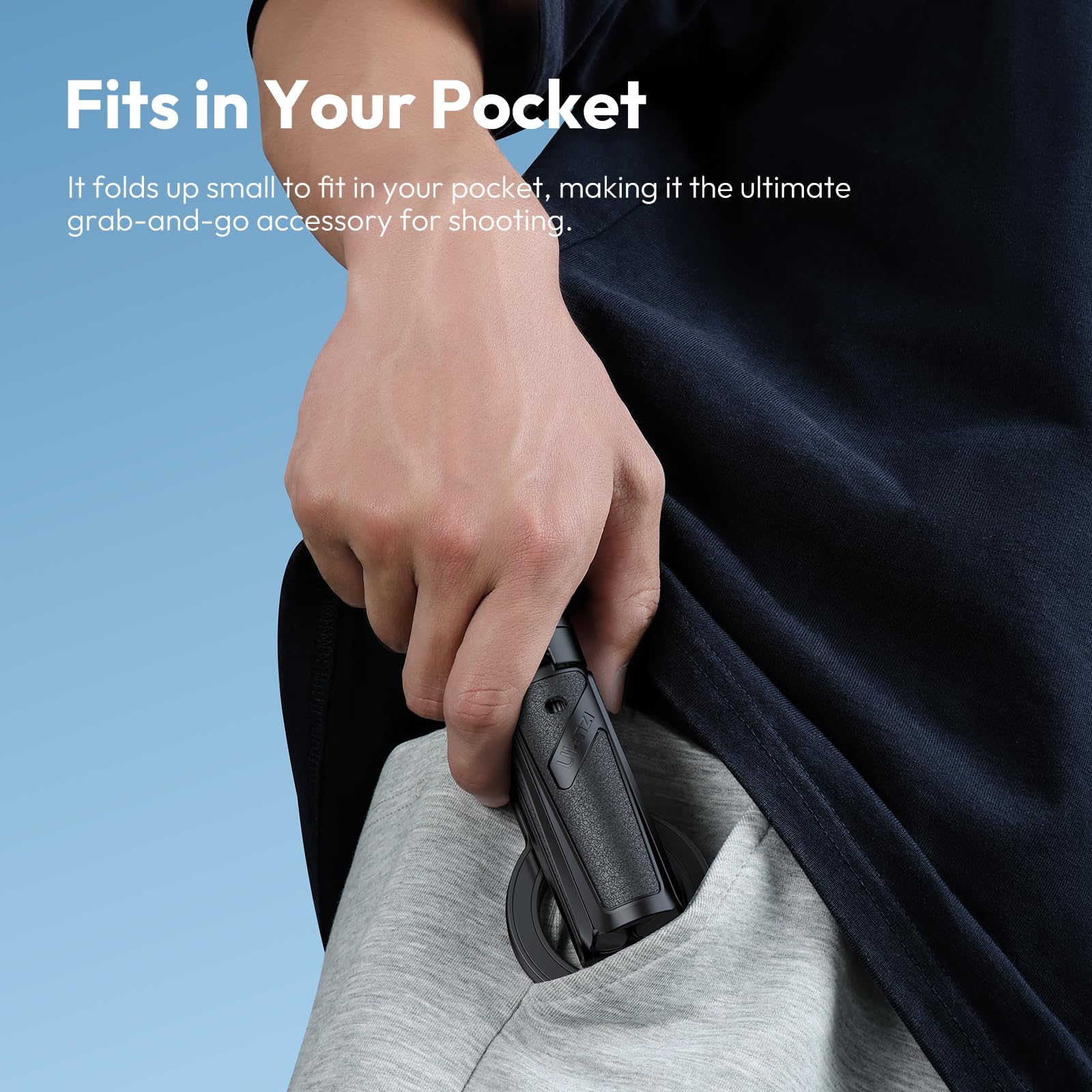 Ulanzi Jj03 Magnetic Tripod For Phone With Remote Control, 3-In-1 Selfie Stick Handle Grip 360 Rotation Extendable Stand For Iph