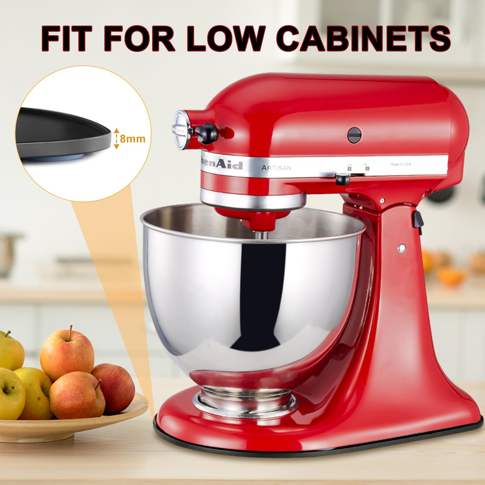 Sliding Mat For Kitchenaid Mixer   Metal Mixer Mover Slider Mat Compatible With Kitchenaid 4.5 5Qt Tilt Head Stand Mixer, Mixer