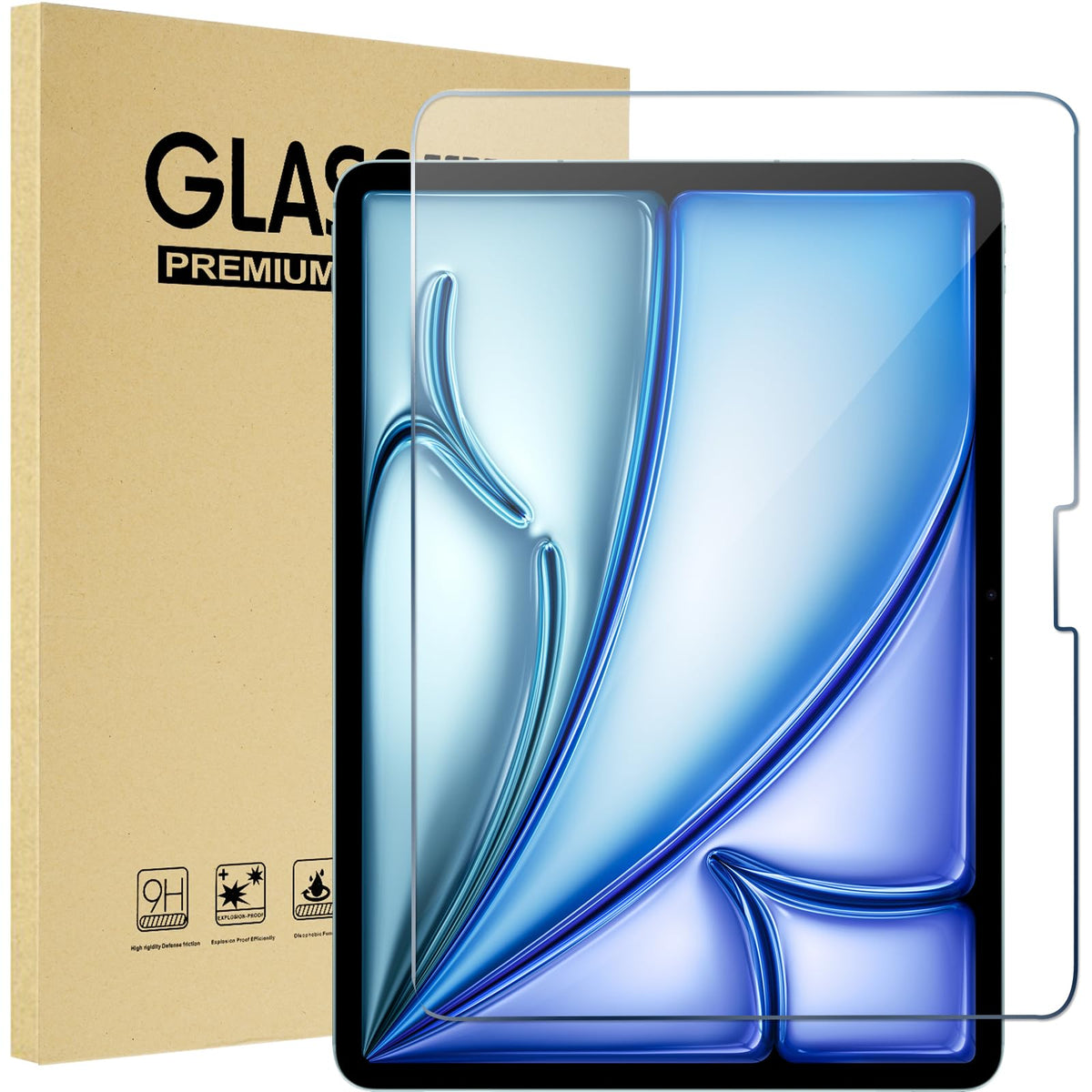 Procase 1 Pack Screen Protector For Ipad Air 11 Inch M2 2024 A2902 A2903 A2904, Tempered Glass Film Guard For Ipad Air 6Th Gener
