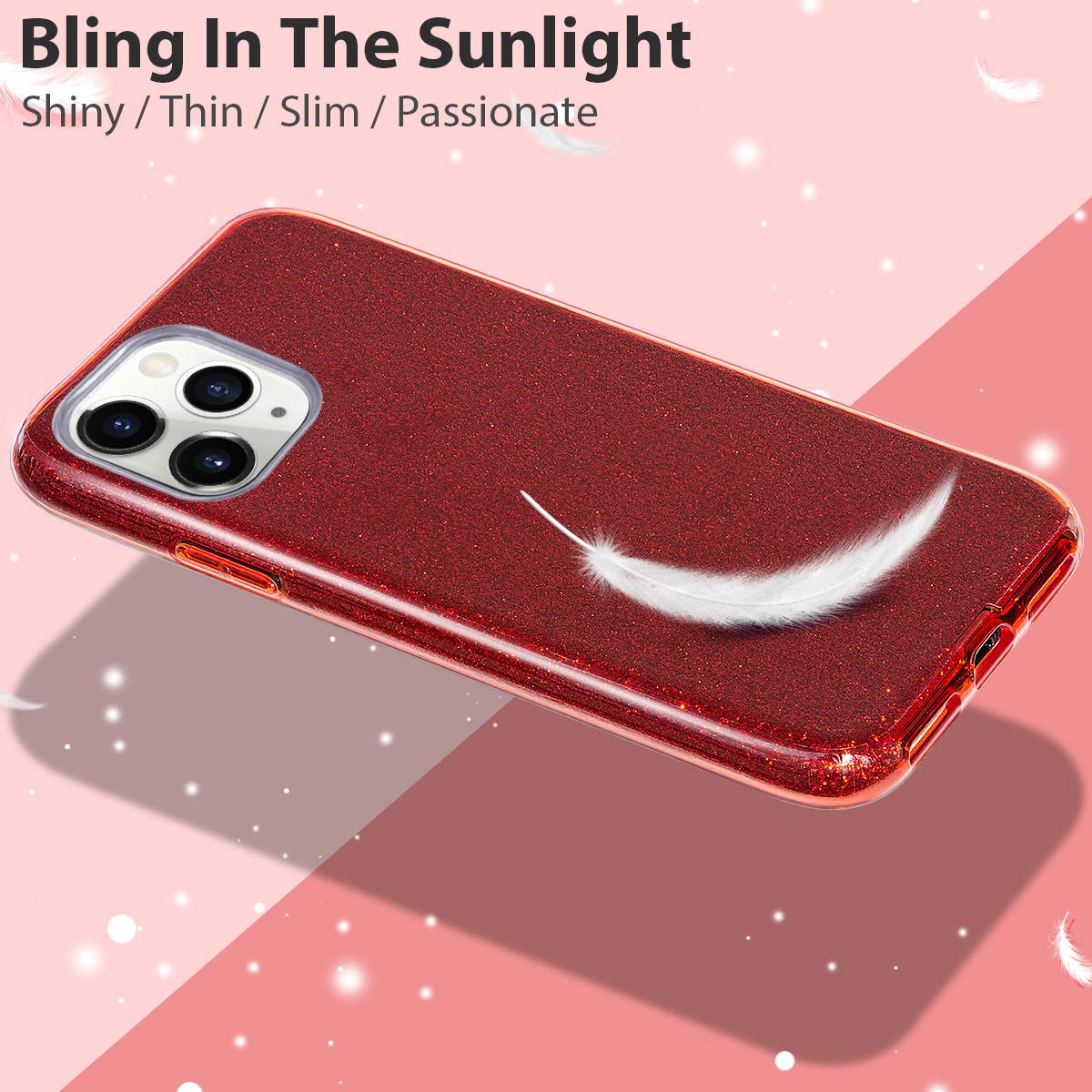 Mateprox Compatible With Iphone 11 Pro Max Case,Bling Sparkle Cute Girls Women Protective Christmas Case For Iphone 11 Pro Max 6