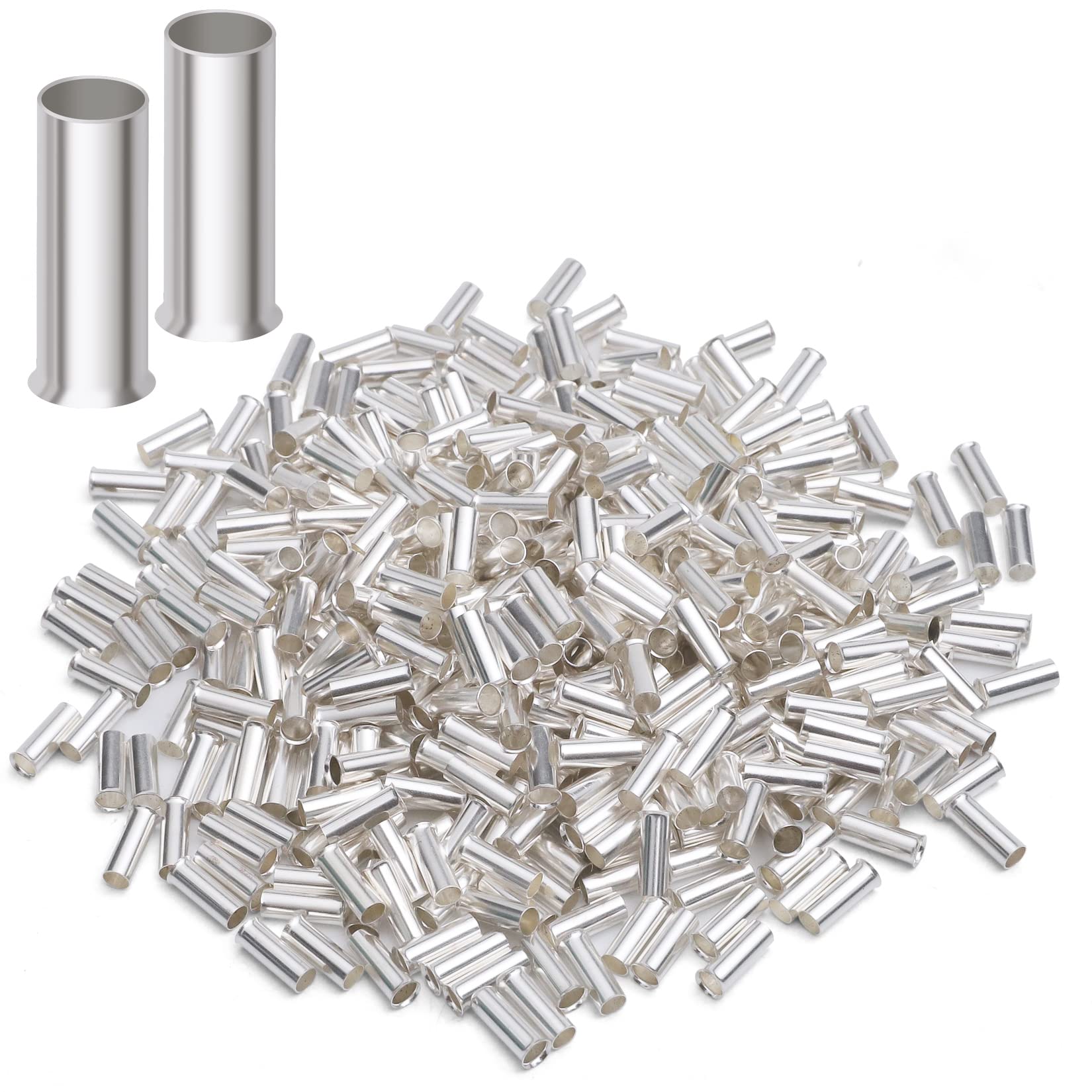 Xhf 200 Pcs Awg 6/16.0Mm Non Insulated Wire Ferrules Crimper Plier Insulated Crimp Pin Terminal Cord End Terminals