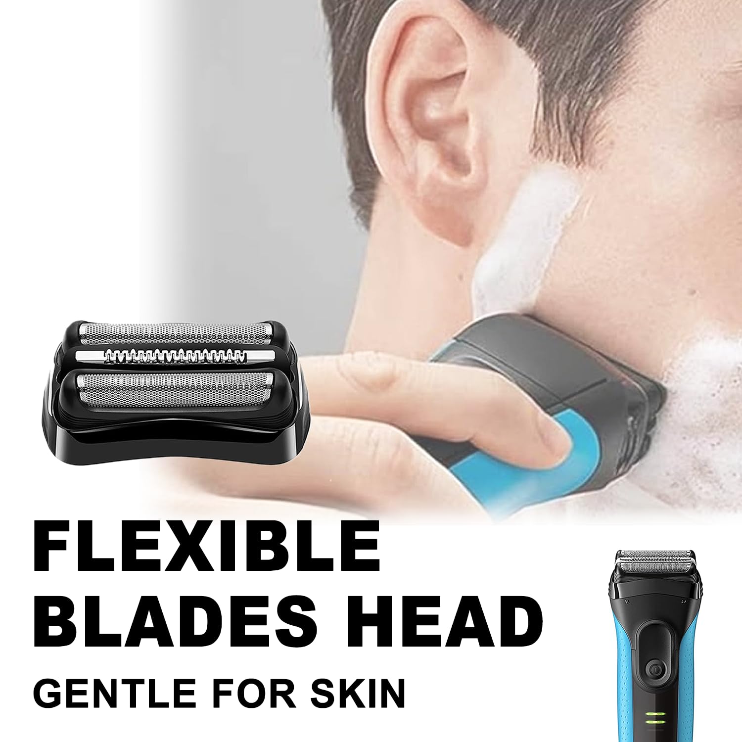 Series 3 21B Electric Shaver Replacement Head Compatible, 21B Replacement Electric Shaver Heads For Men Razor Shaving Blades Fit