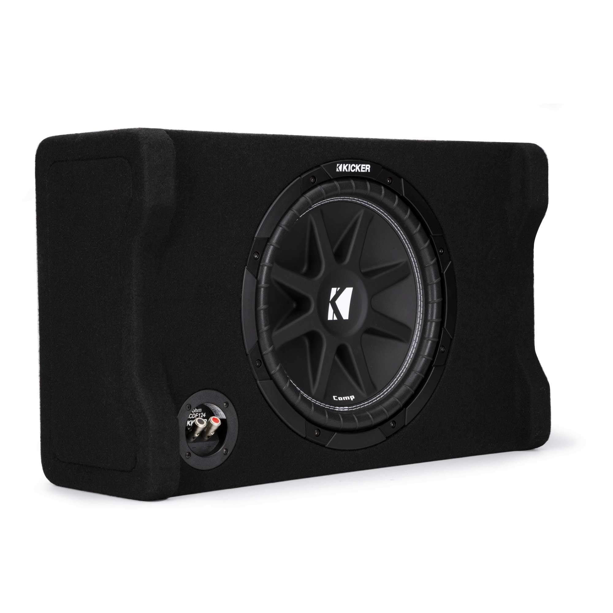Kicker 12'' Comp Subwoofer In Down Firing Enclosure With Amplifier & Wire Kit