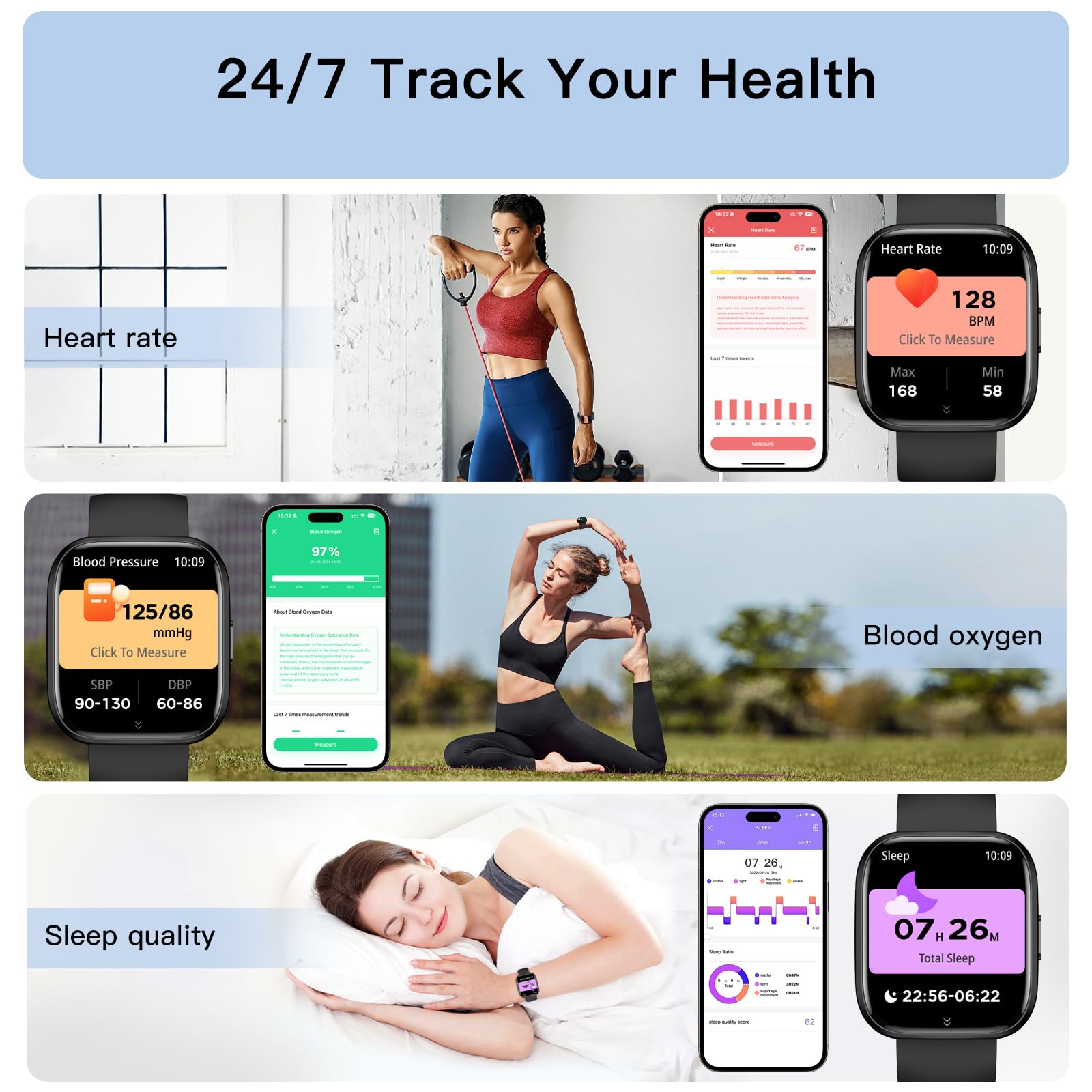 Paukila Smart Watches For Men Answer/Make Calls, 1.85 ' ' Fitness Watch With Heart Rate/Sleep Tracker, Activity Tracker, Pedomet