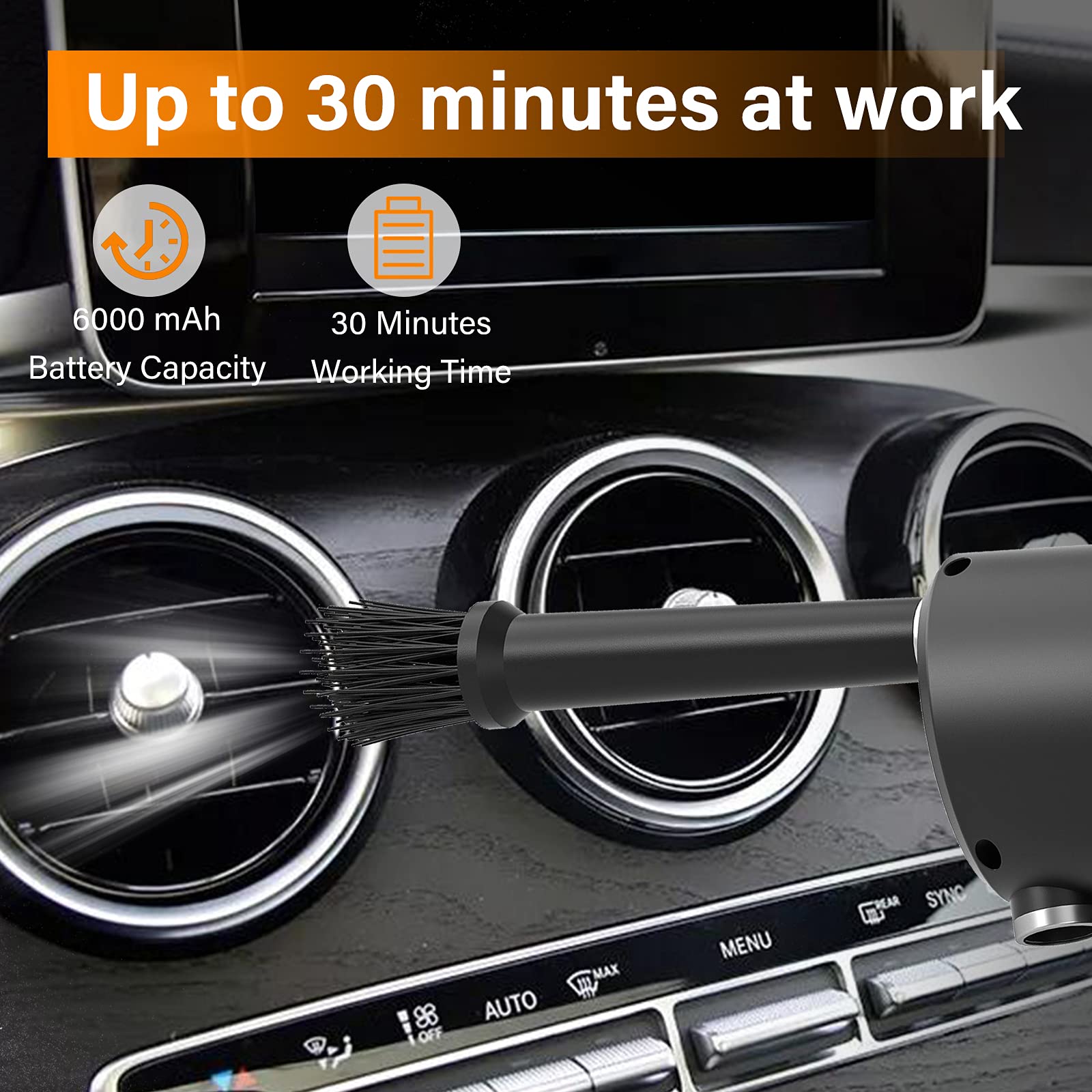 Dorobeen Compressed Air Duster, Cordless Portable Rechargeable Compressed Air, 33000 Rpm Electric Air Duster For Computer Keyboa