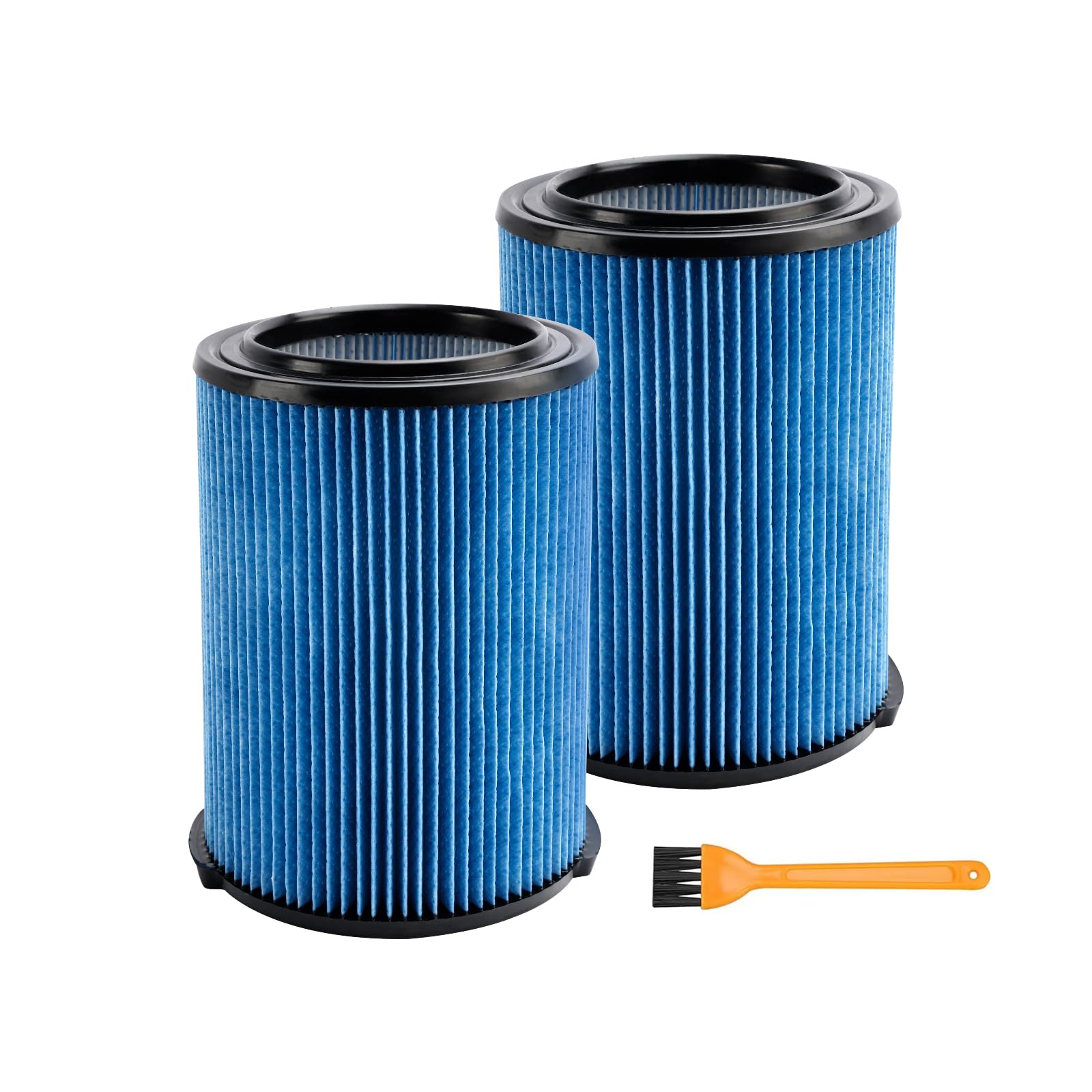 2 Pack Vf5000 Replacement Filter, 3 Layer Pleated Wet/Dry Vacuum Vf5000 Filter Compatible With Ridgid Shop Vac 5 20 Gallon Wet D