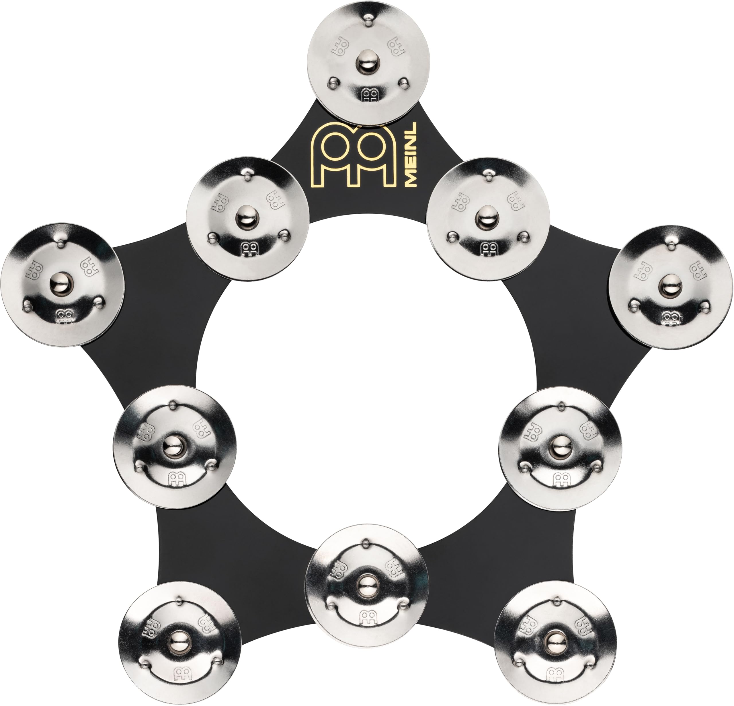 Super Flex Hihat Tambourine Jingle Effect with 10 Pairs of Stainless Steel Jingles  NOT MADE IN CHINA  Flexible Thin Frame, 2