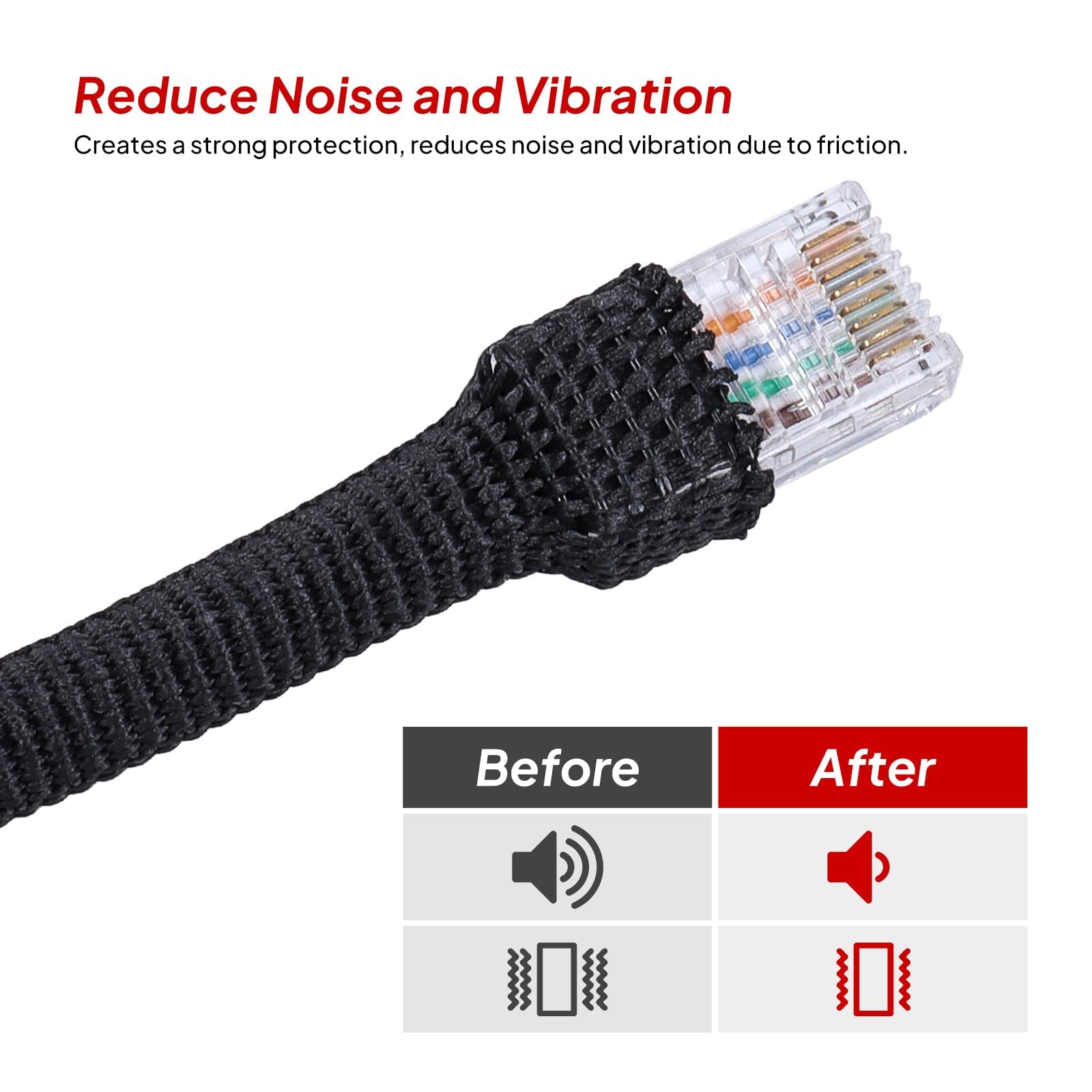 Sonoreboom 2 To 1 Heat Shrink Braided Sleeving 1/2''   24 Feet Pliable Shrinkable Fabric Sleeve For Protection Automotive/Electr