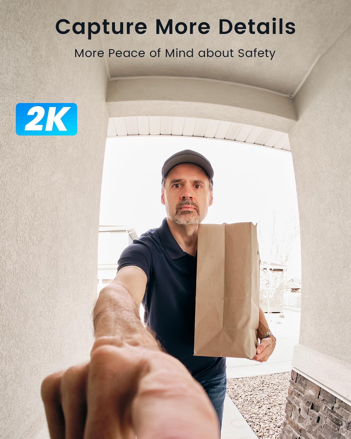 Iegeek 2K Doorbell Camera Wireless No Subscription With Adjustable Doorbell Angle Mount, Video Doorbell With Chime, Pir Motion D