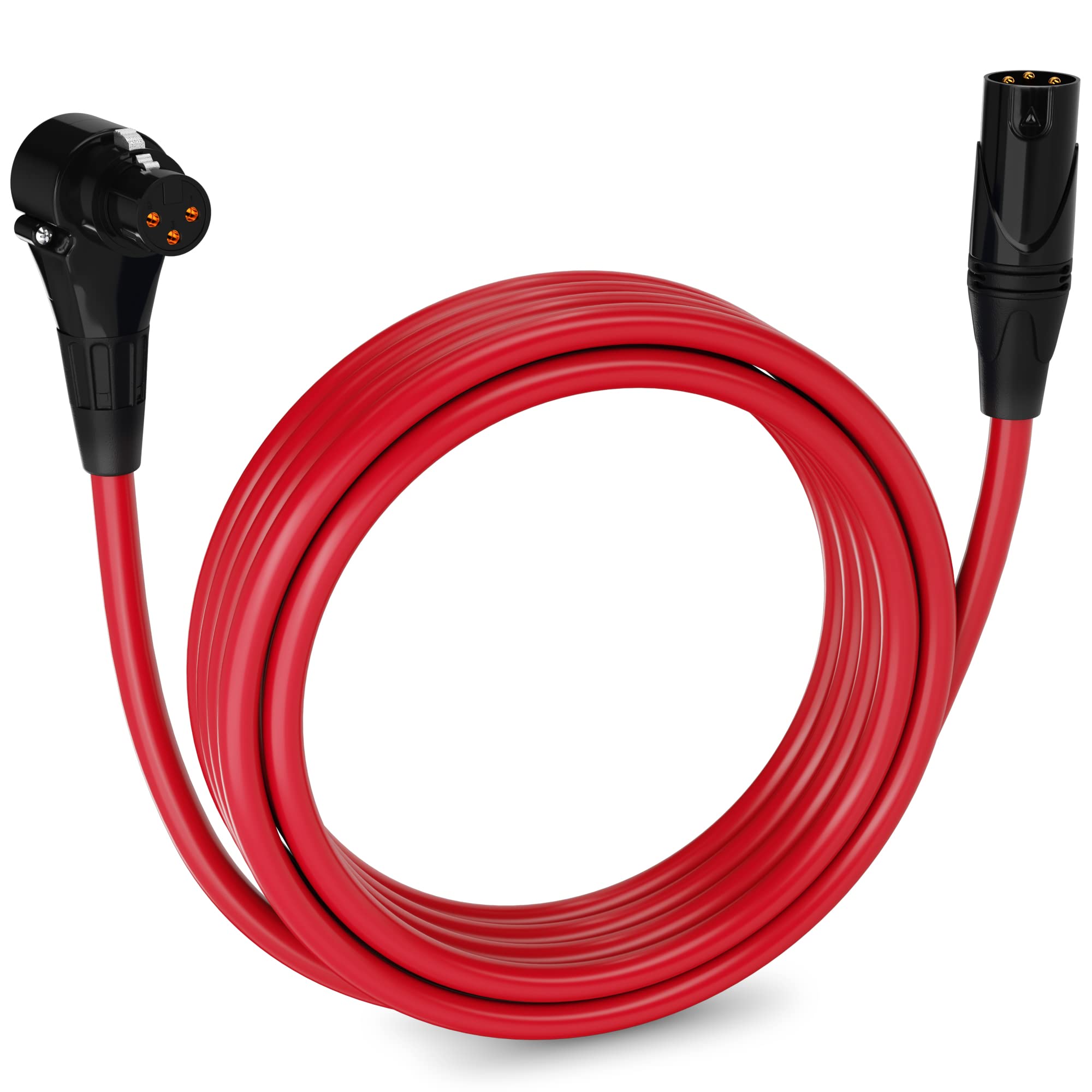 Lyxpro 15 Feet Right Angle Xlr Female To Male 3 Pin Mic Cord For Powered Speakers Audio Interface Professional Pro Audio Perform