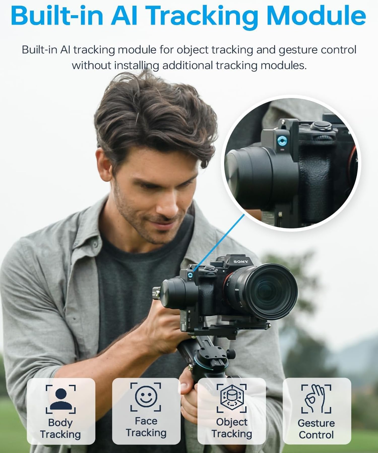 Feiyutech Scorp 2 Kit Gimbal Stabilizer For Dslr And Mirrorless Camera,Built In Ai Tracking,3 Axis Gimbal For Sony/Canon/Nikon/F